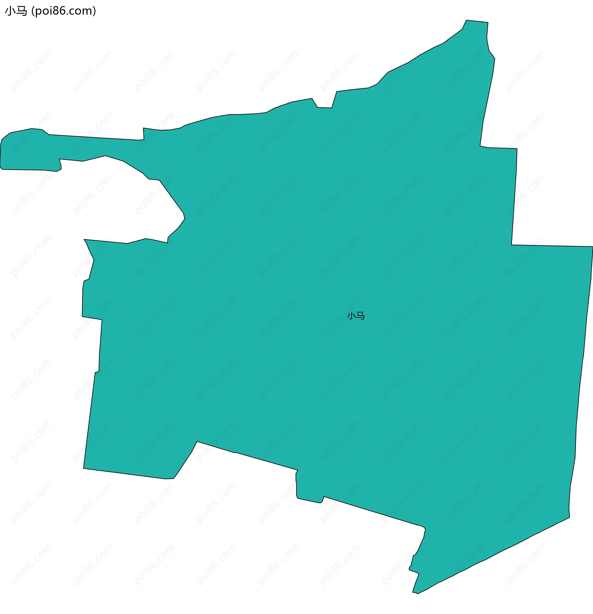 小马边界地图