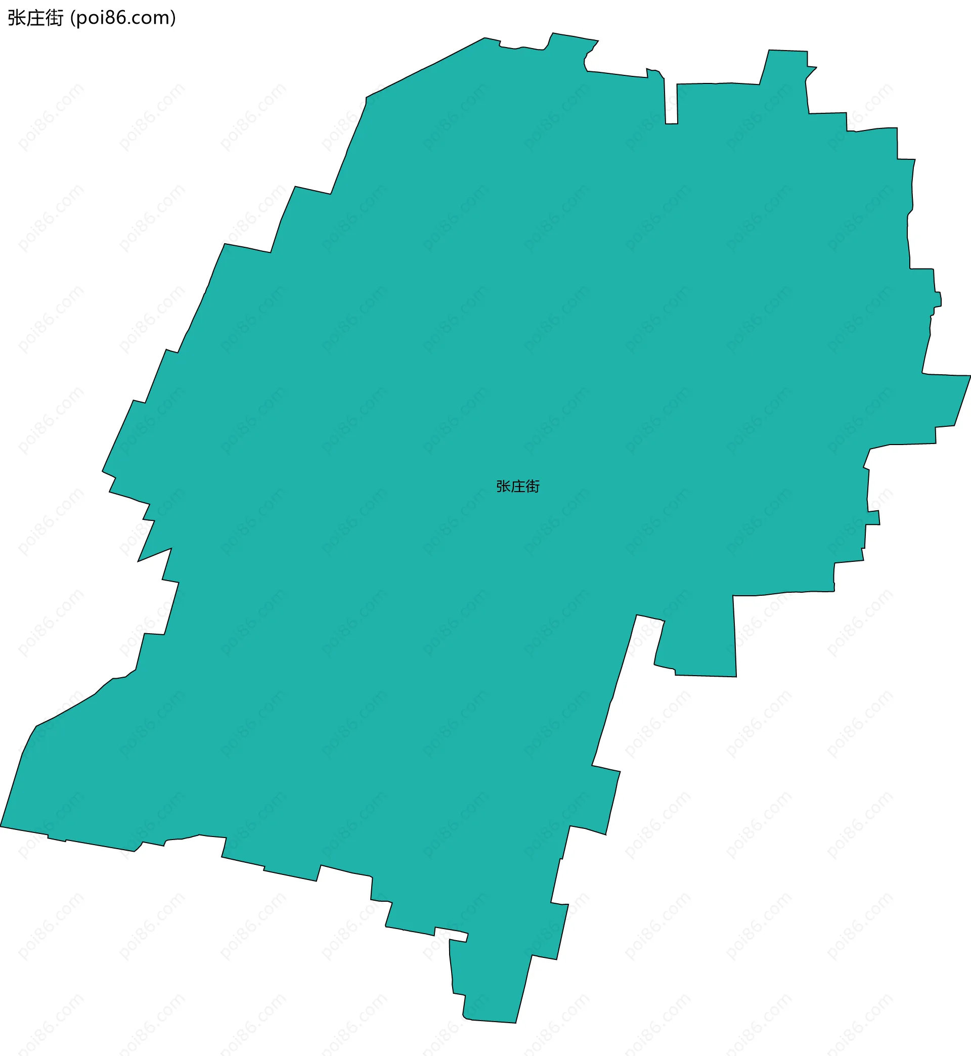 张庄街边界地图
