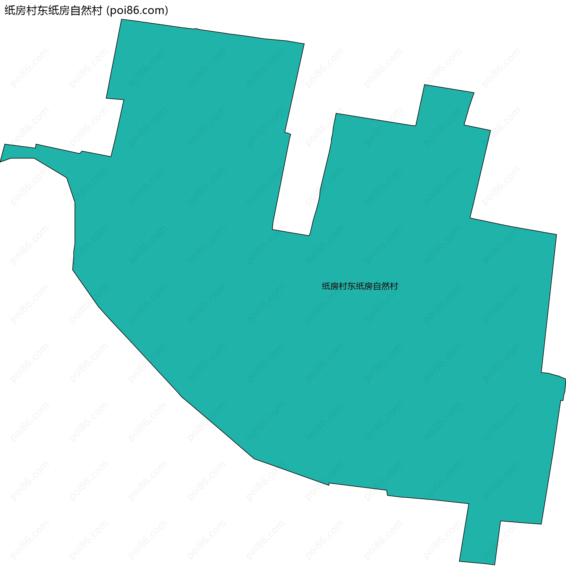 纸房村东纸房自然村边界地图