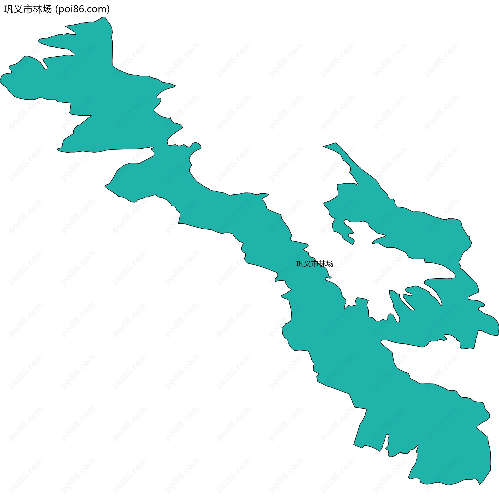 巩义市林场边界地图