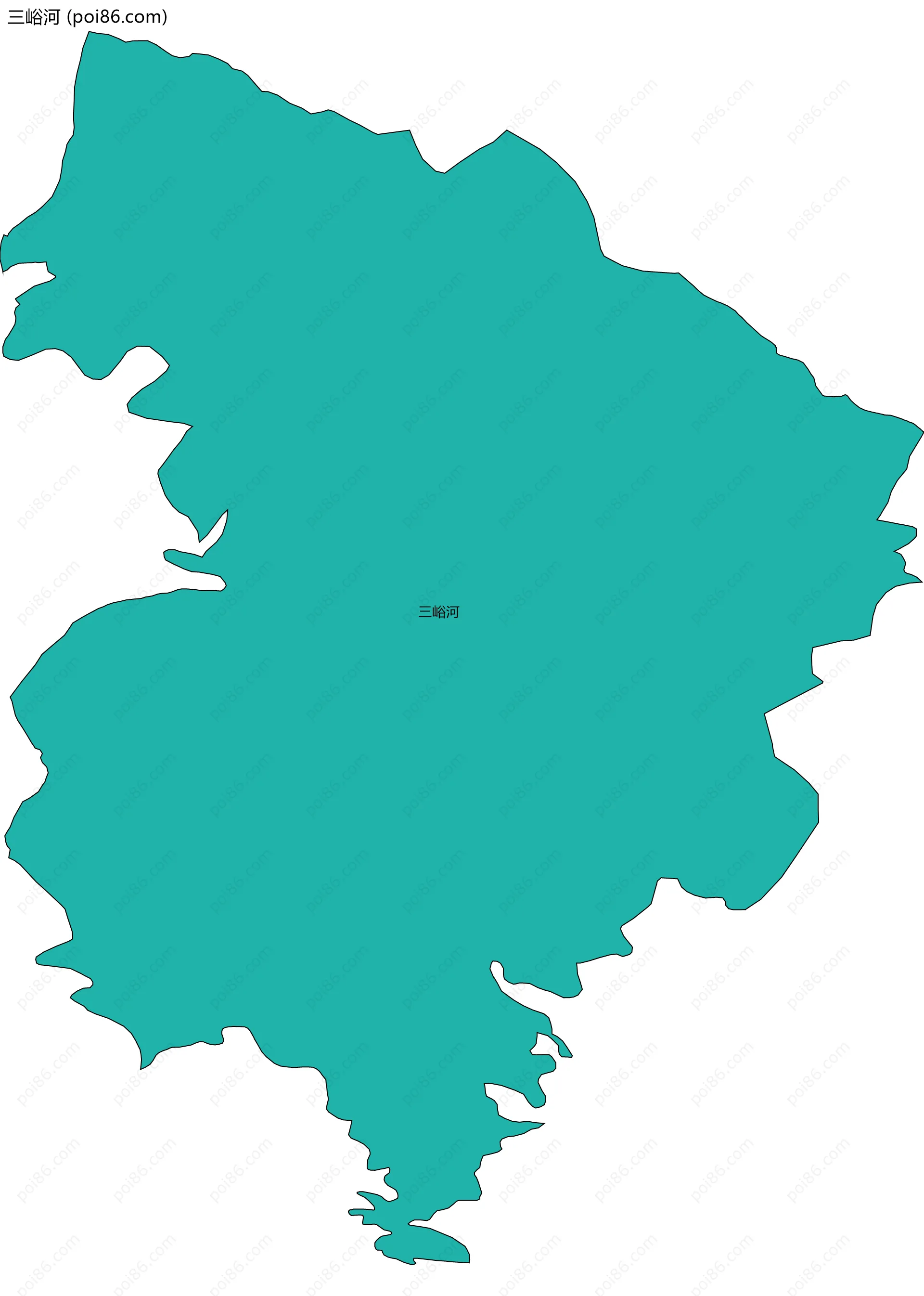 三峪河边界地图