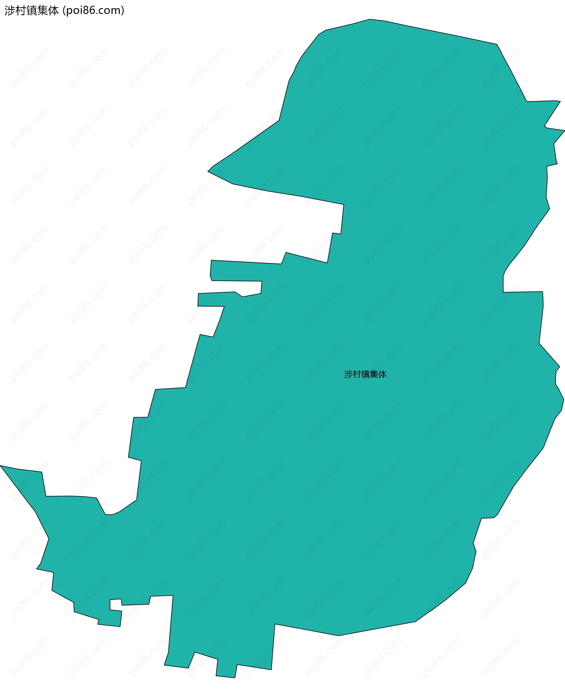 涉村镇集体边界地图