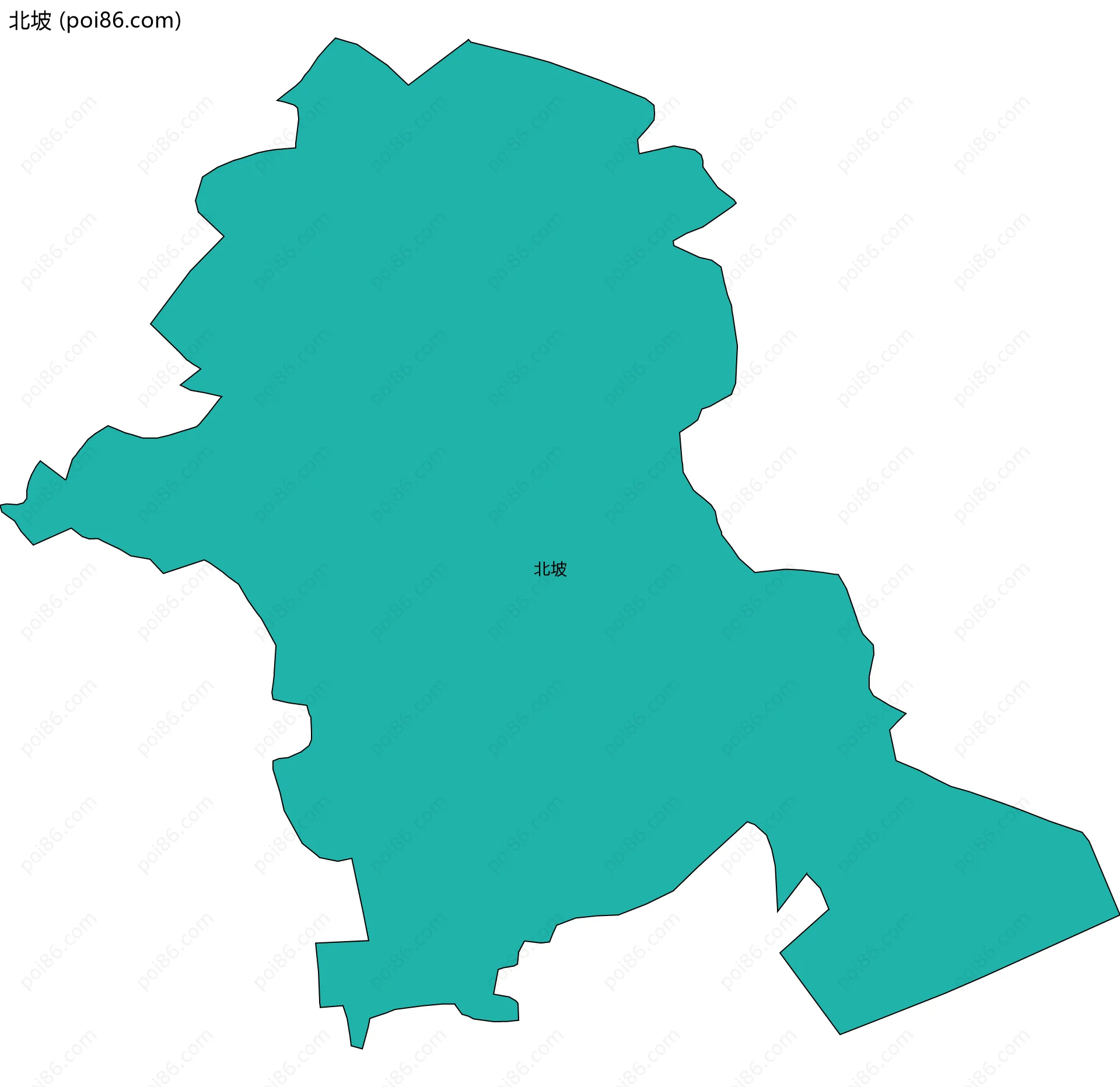 北坡边界地图