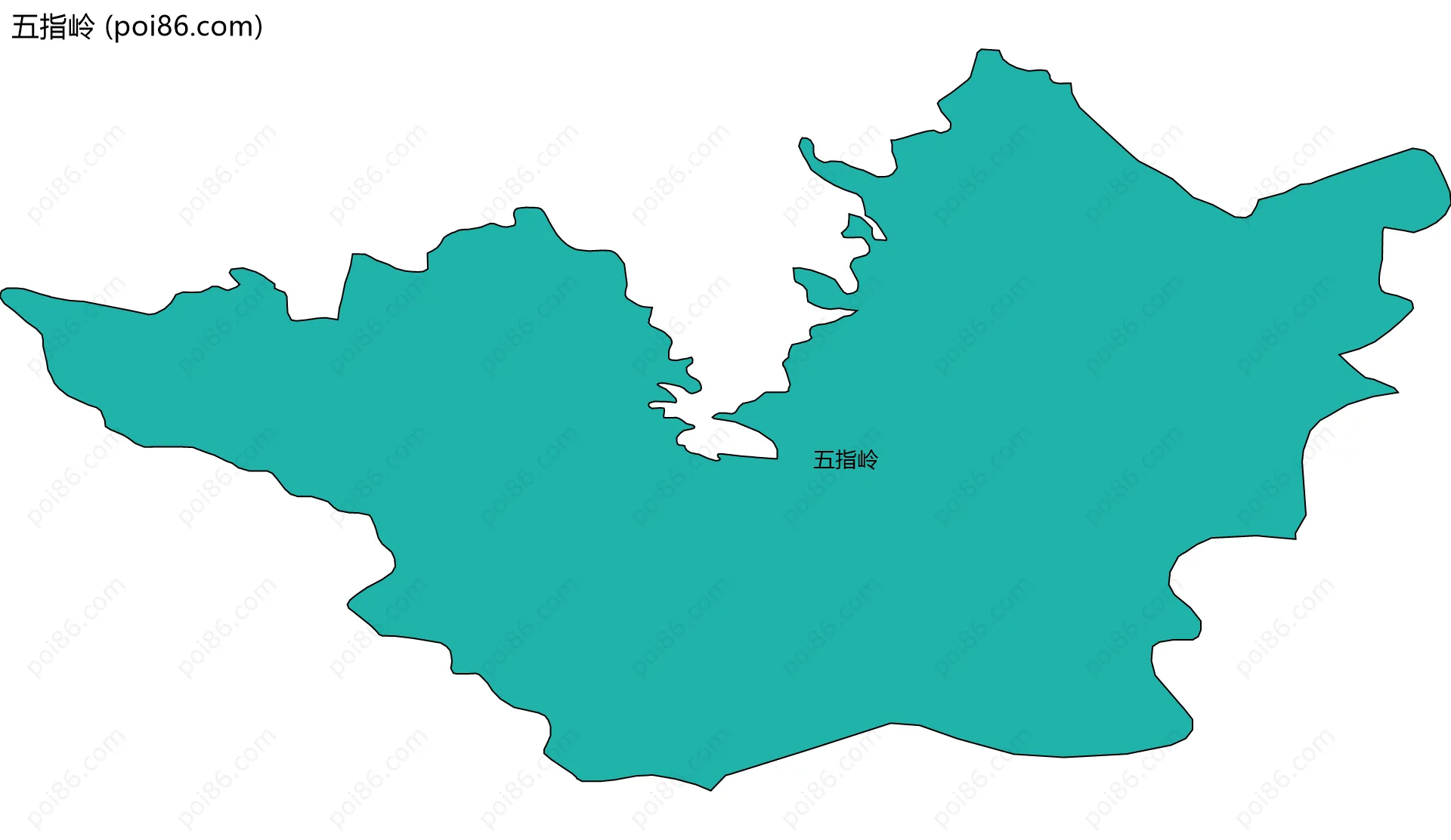 五指岭边界地图