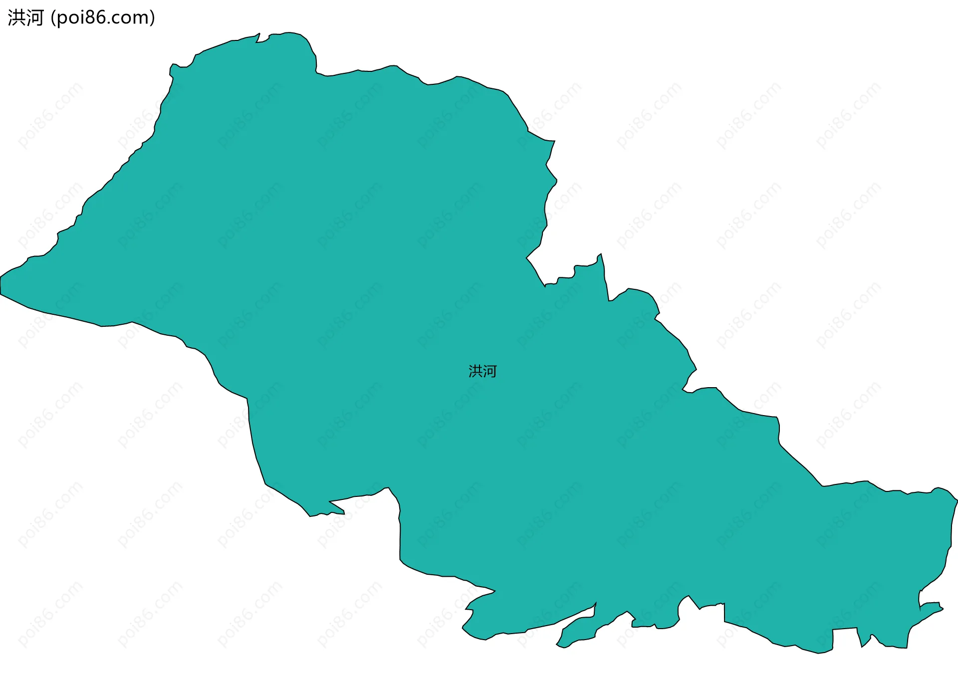 洪河边界地图