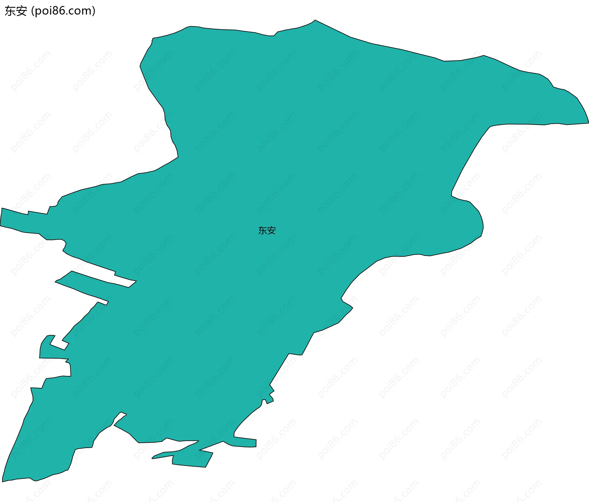 东安边界地图