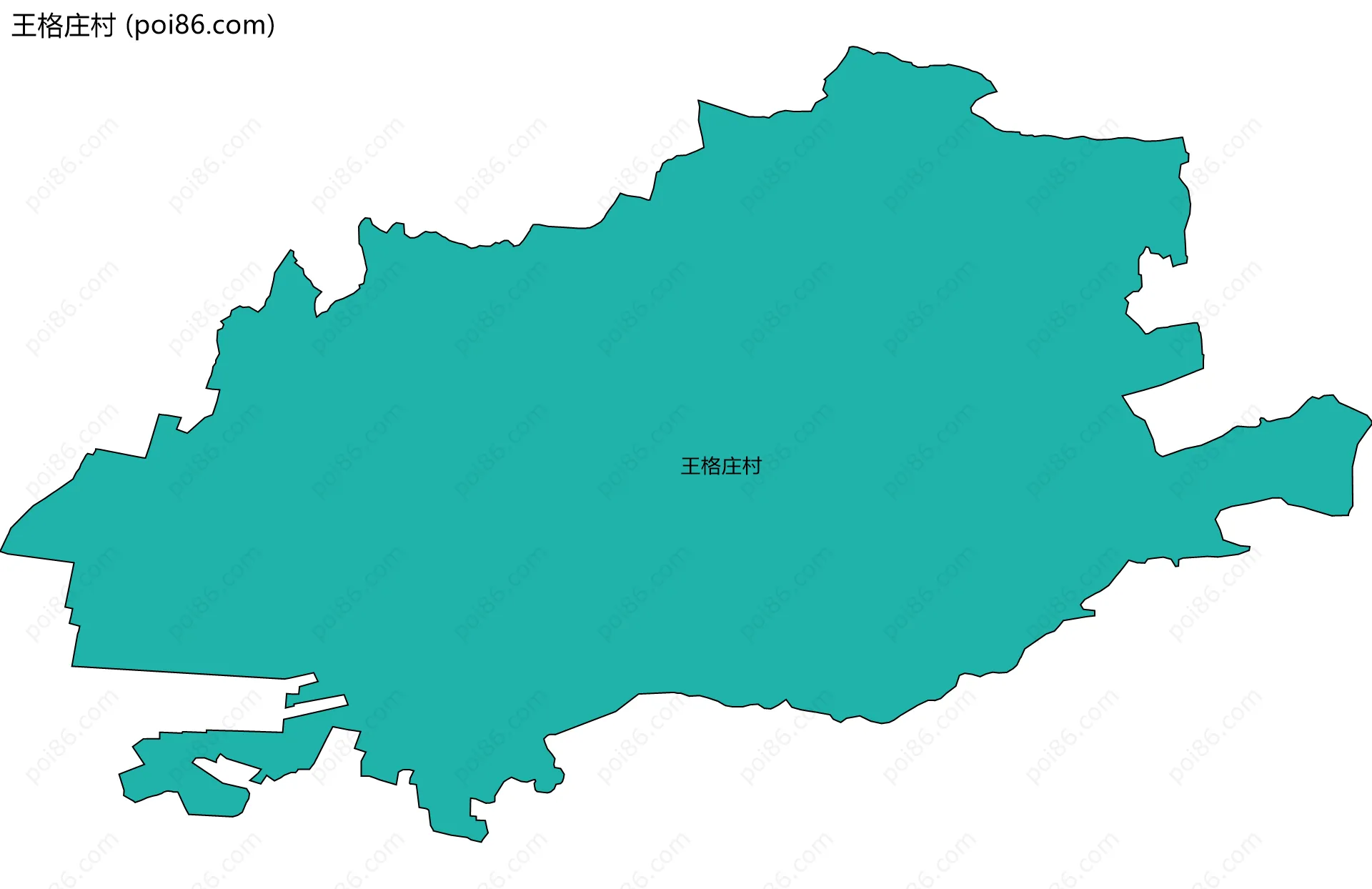王格庄村边界地图
