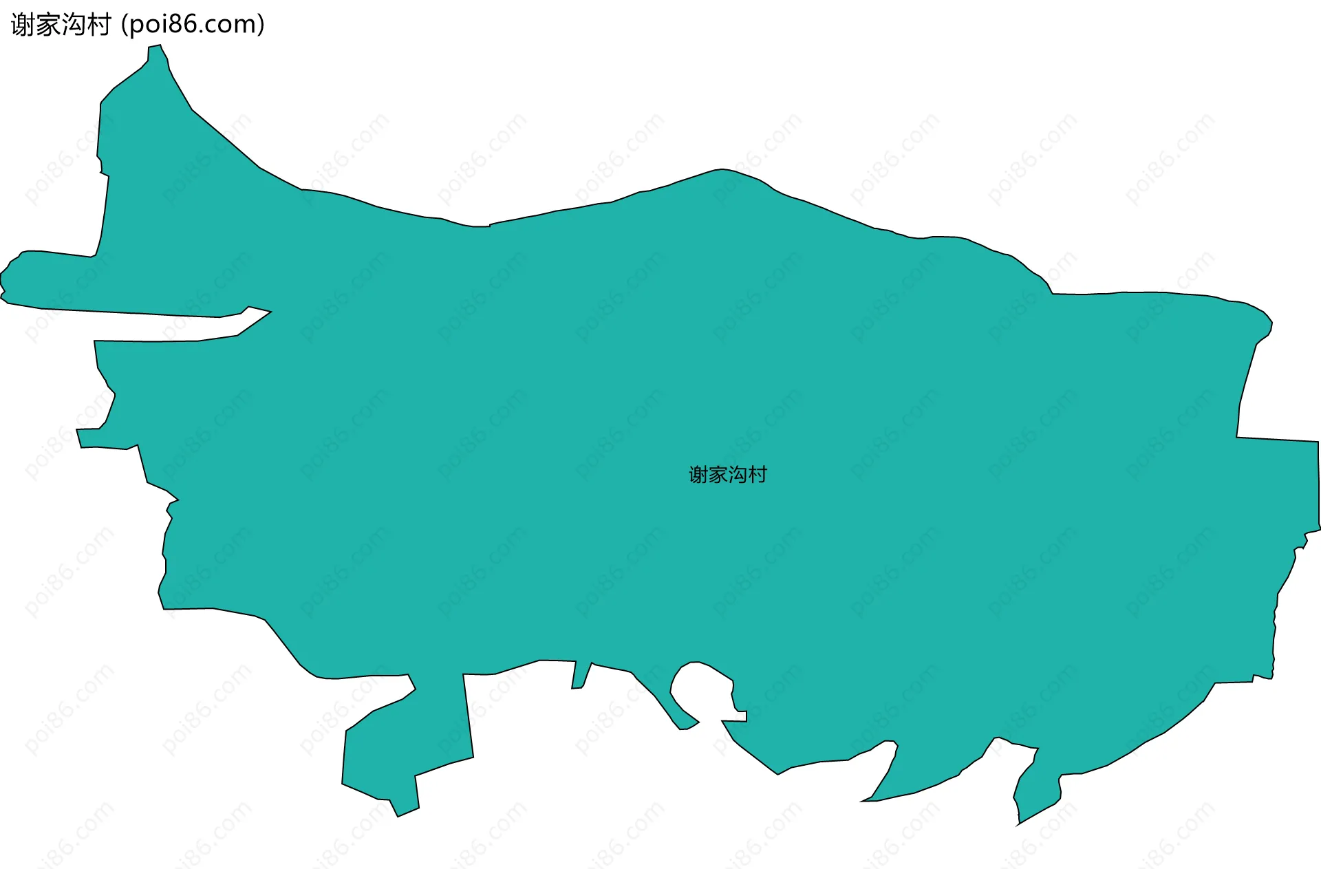 谢家沟村边界地图