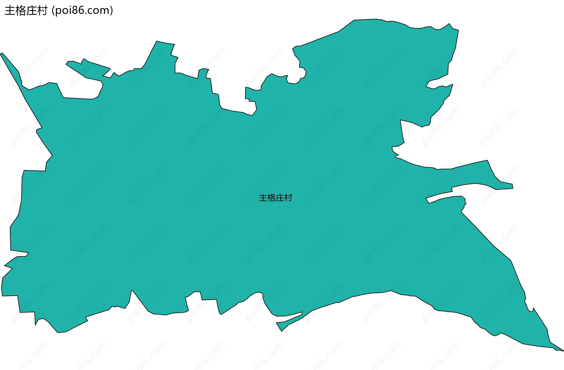 主格庄村边界地图