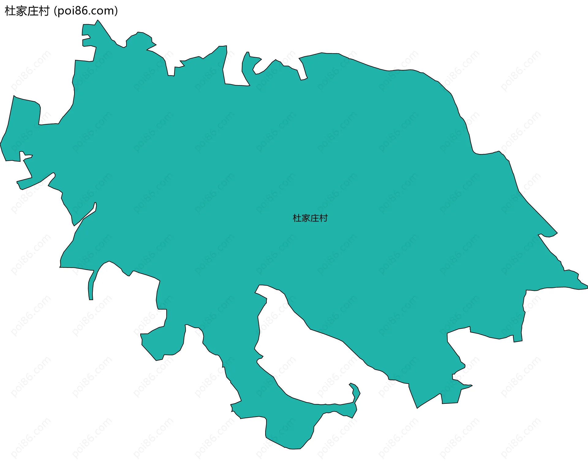 杜家庄村边界地图