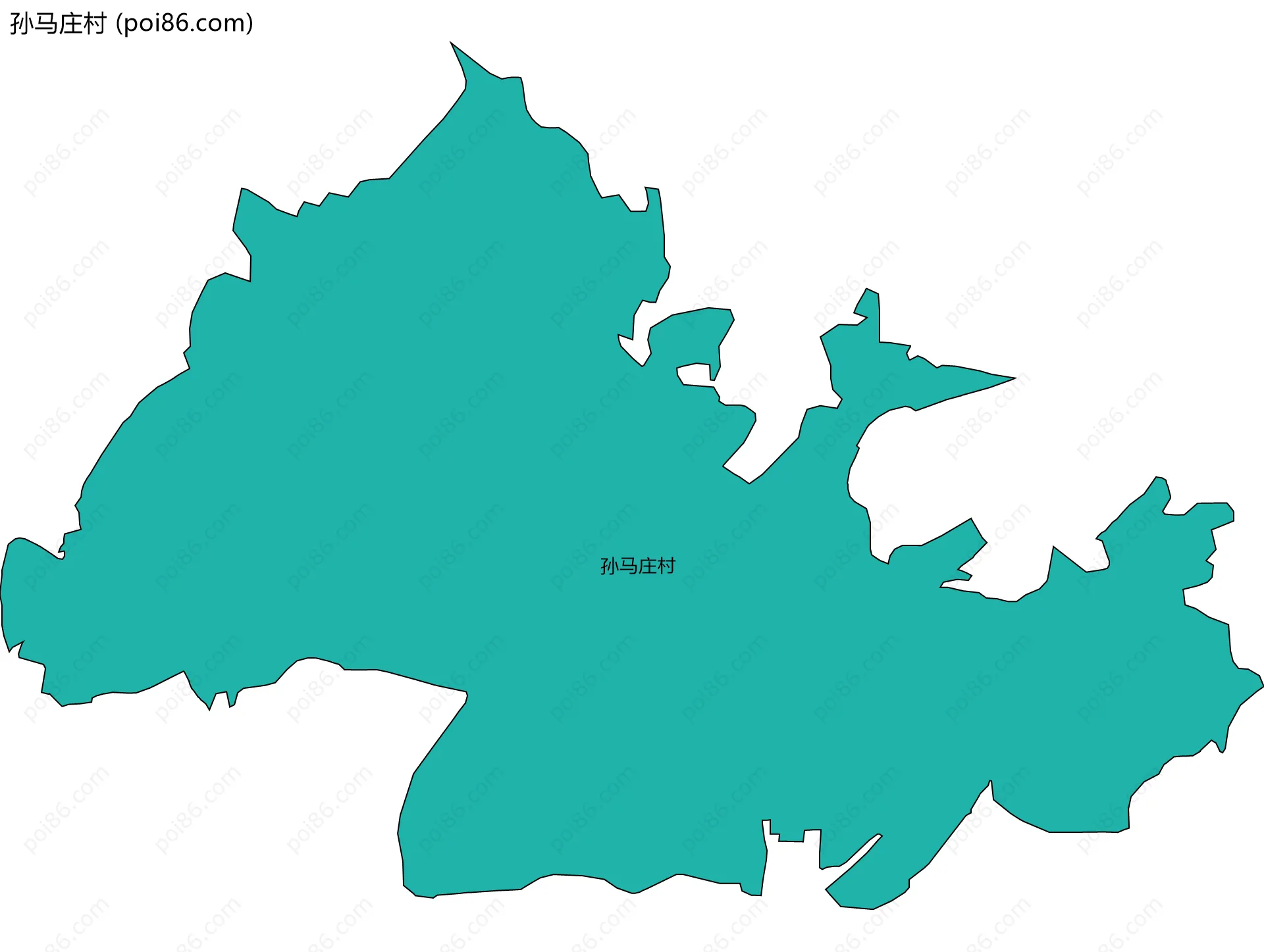 孙马庄村边界地图