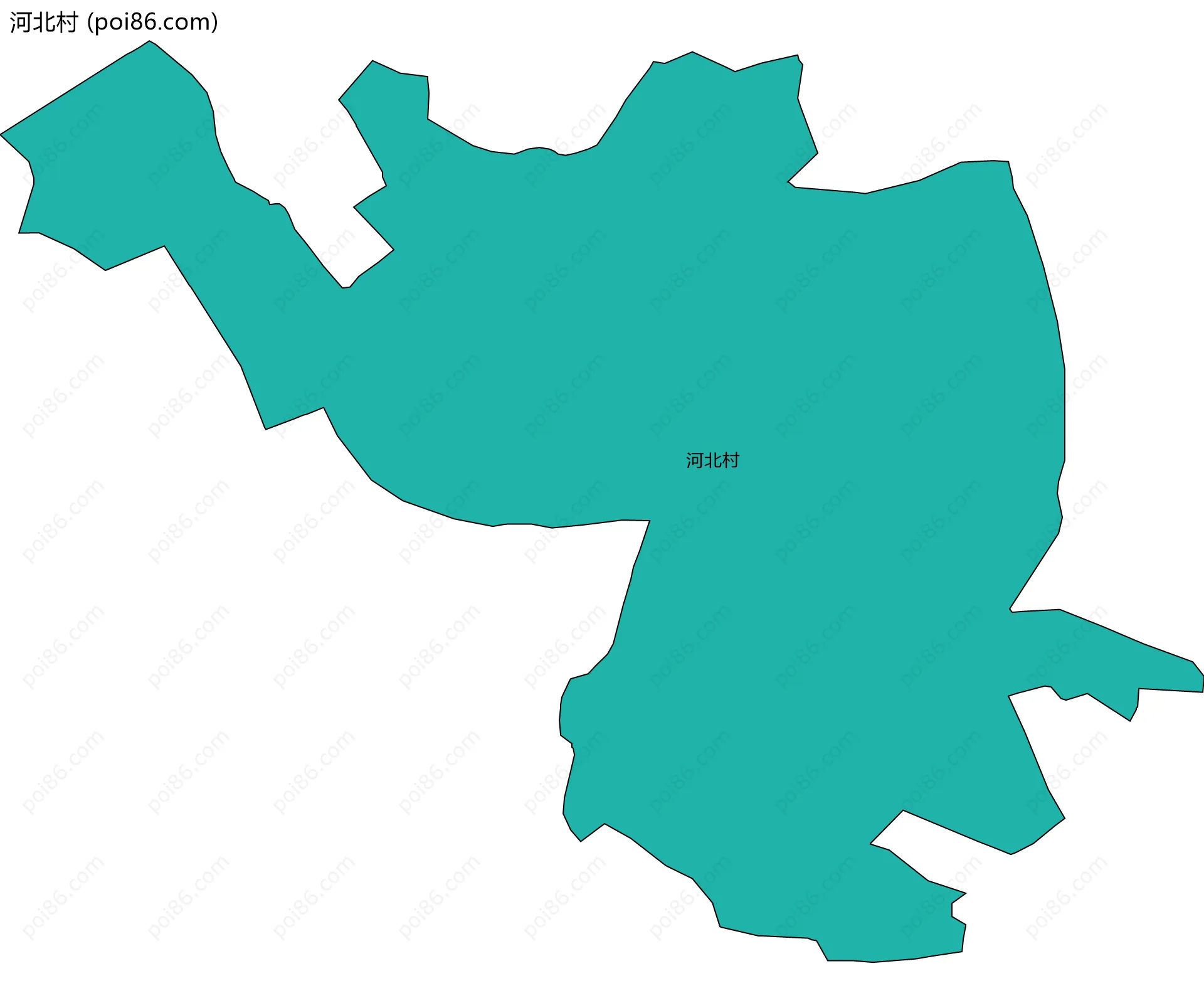 河北村边界地图