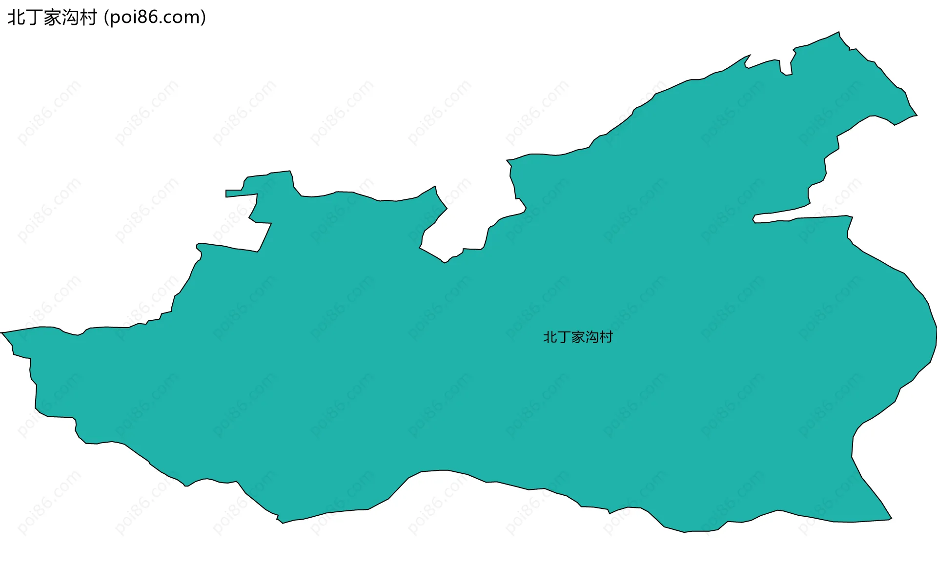 北丁家沟村边界地图