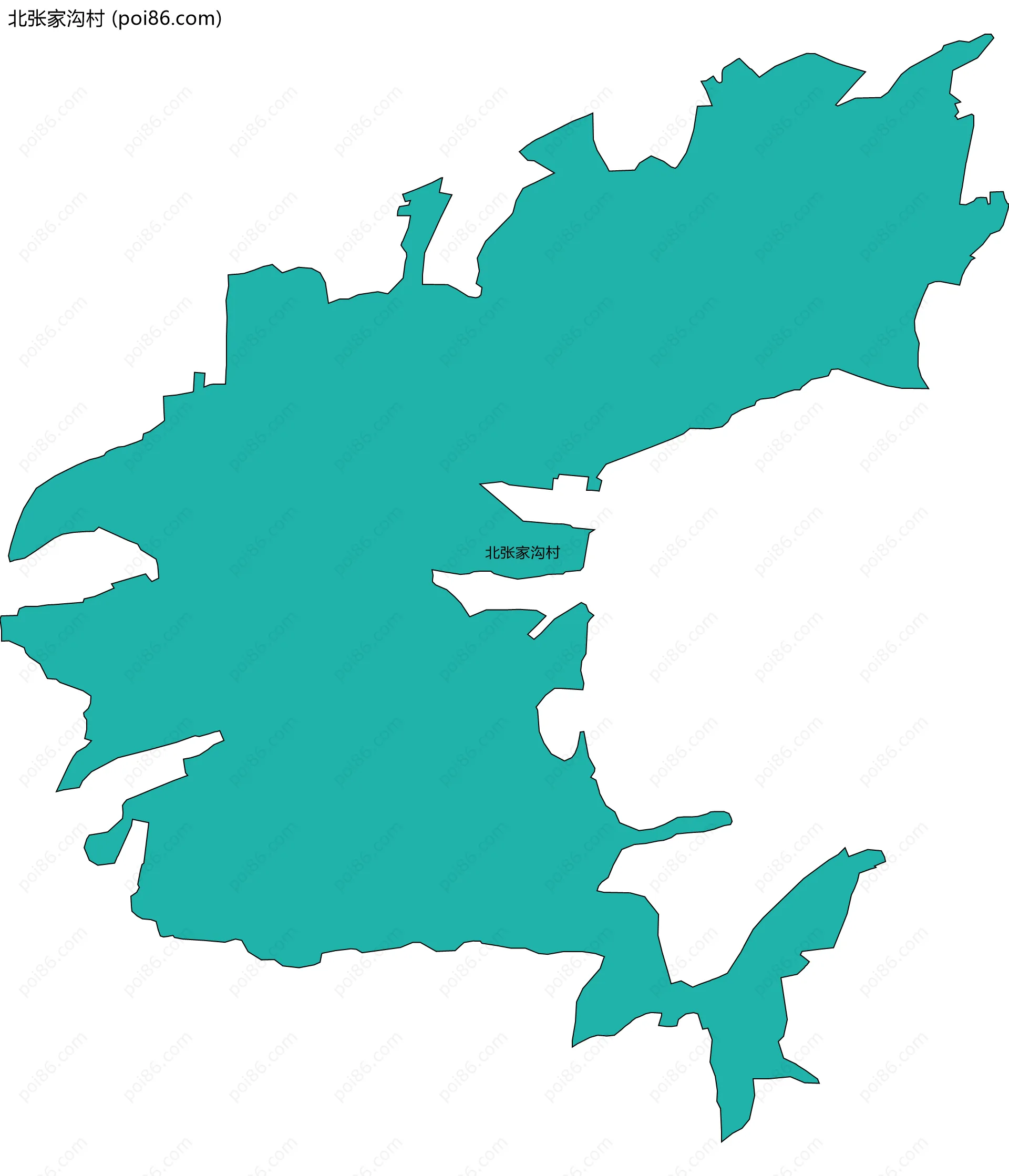 北张家沟村边界地图