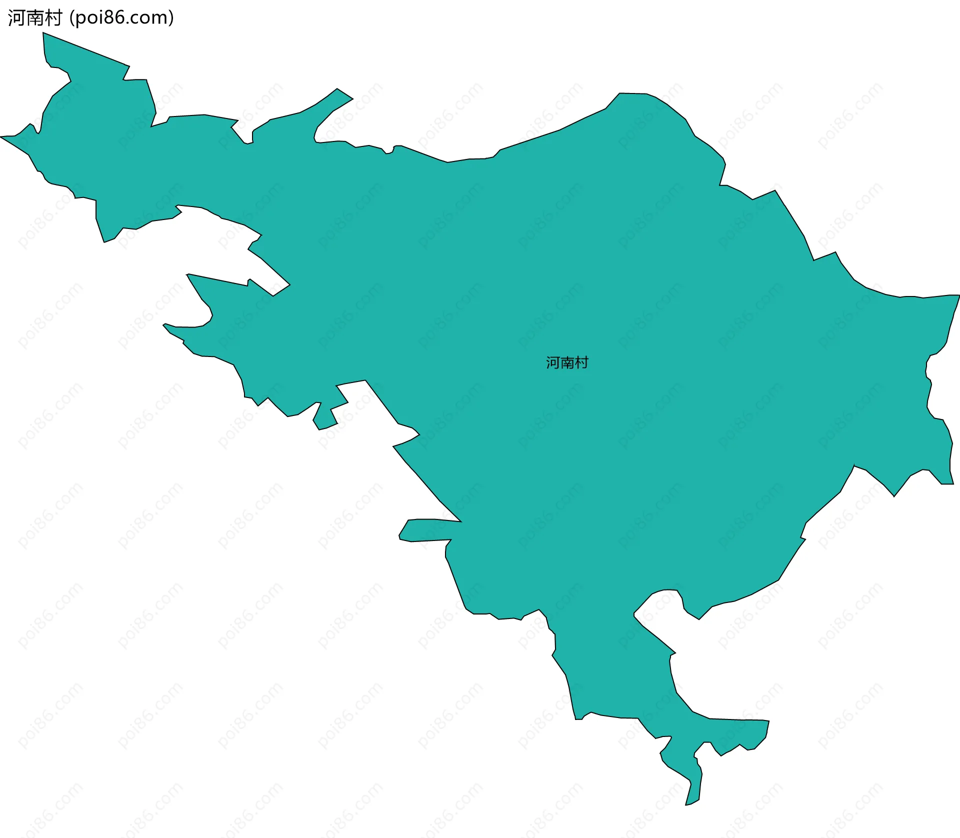 河南村边界地图