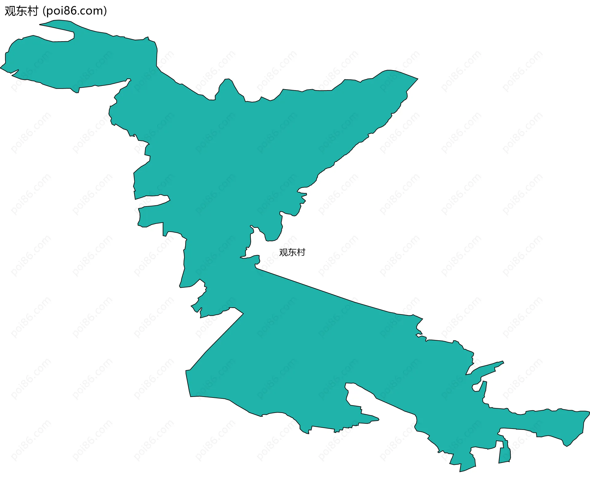 观东村边界地图