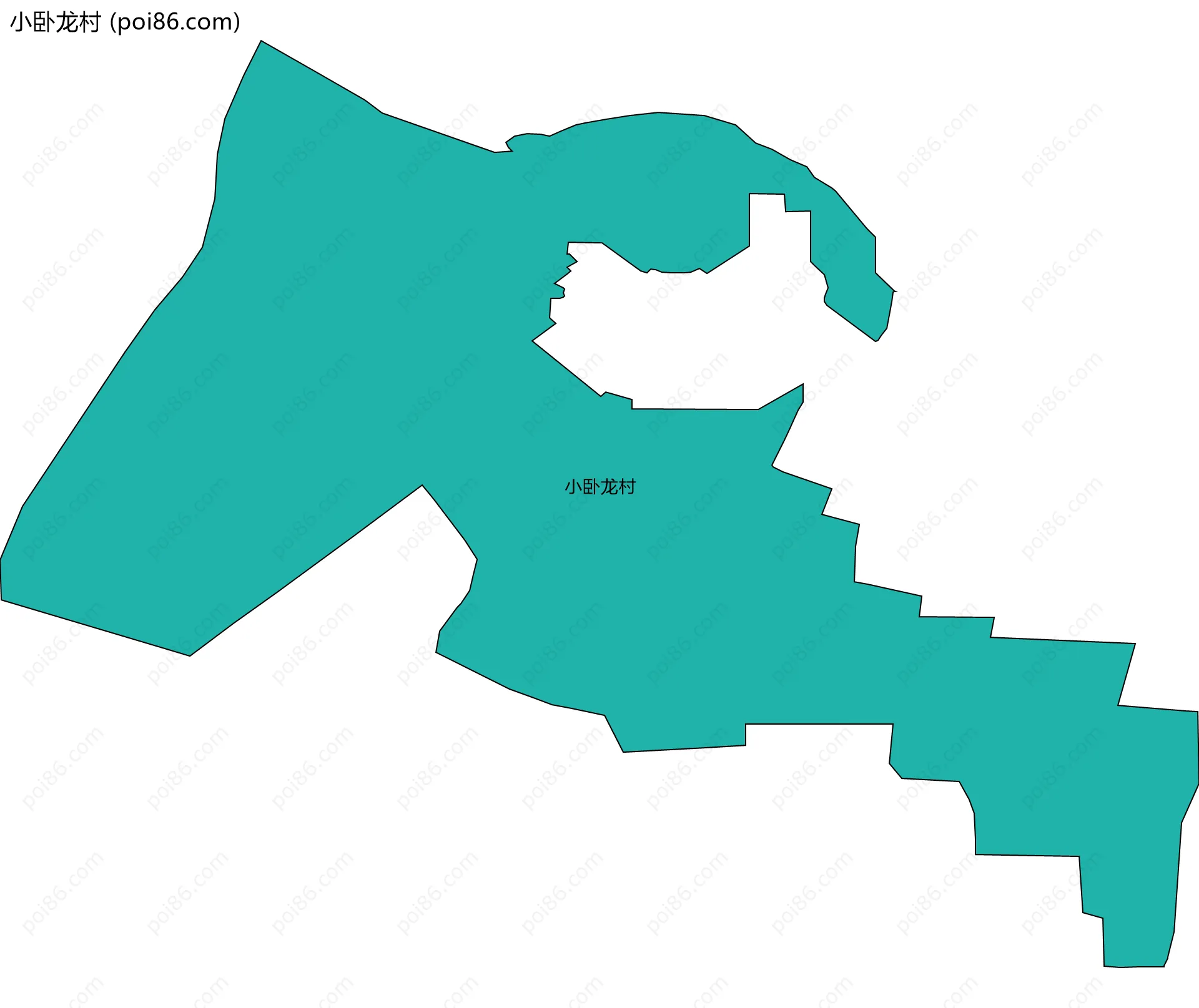 小卧龙村边界地图