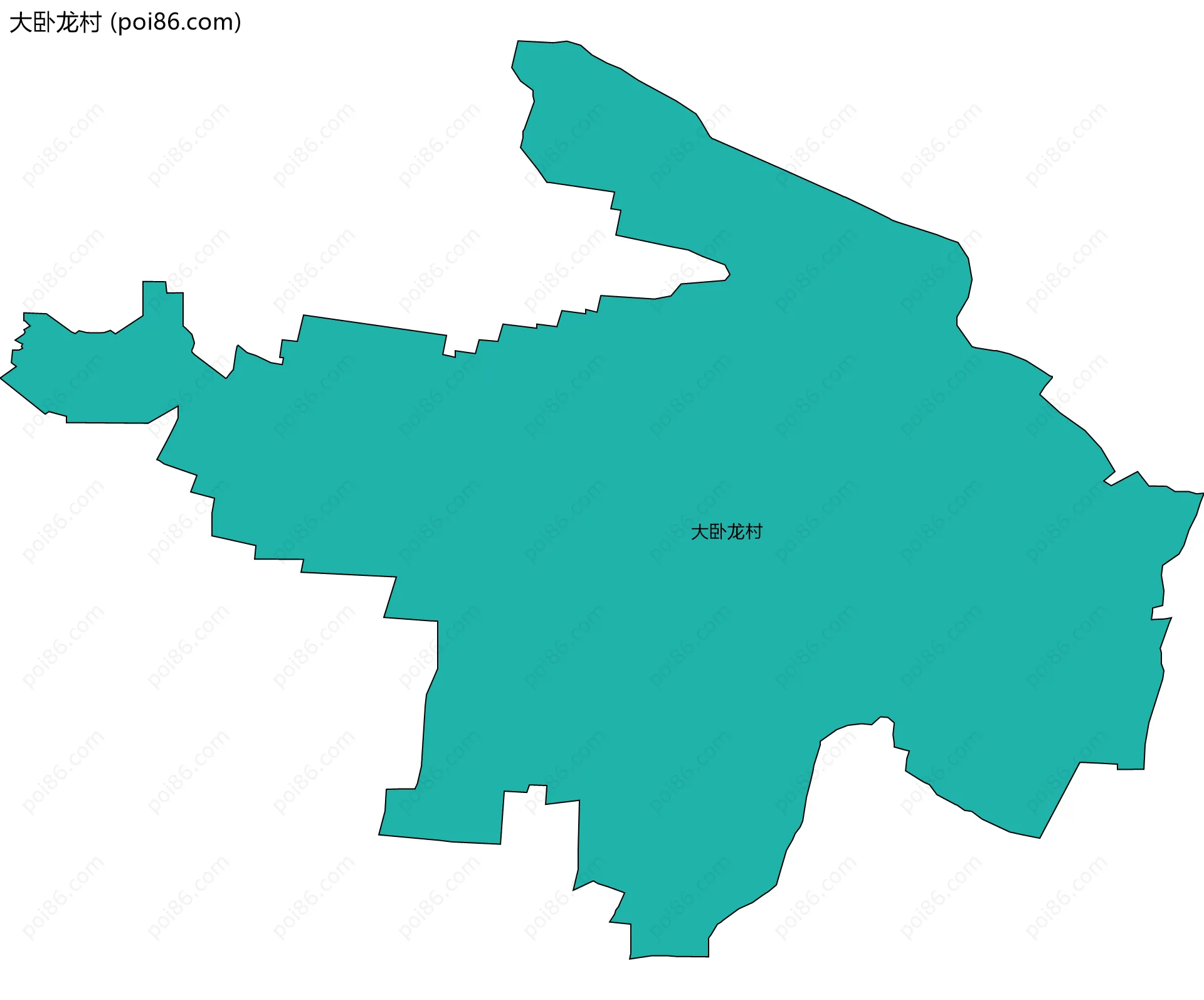 大卧龙村边界地图