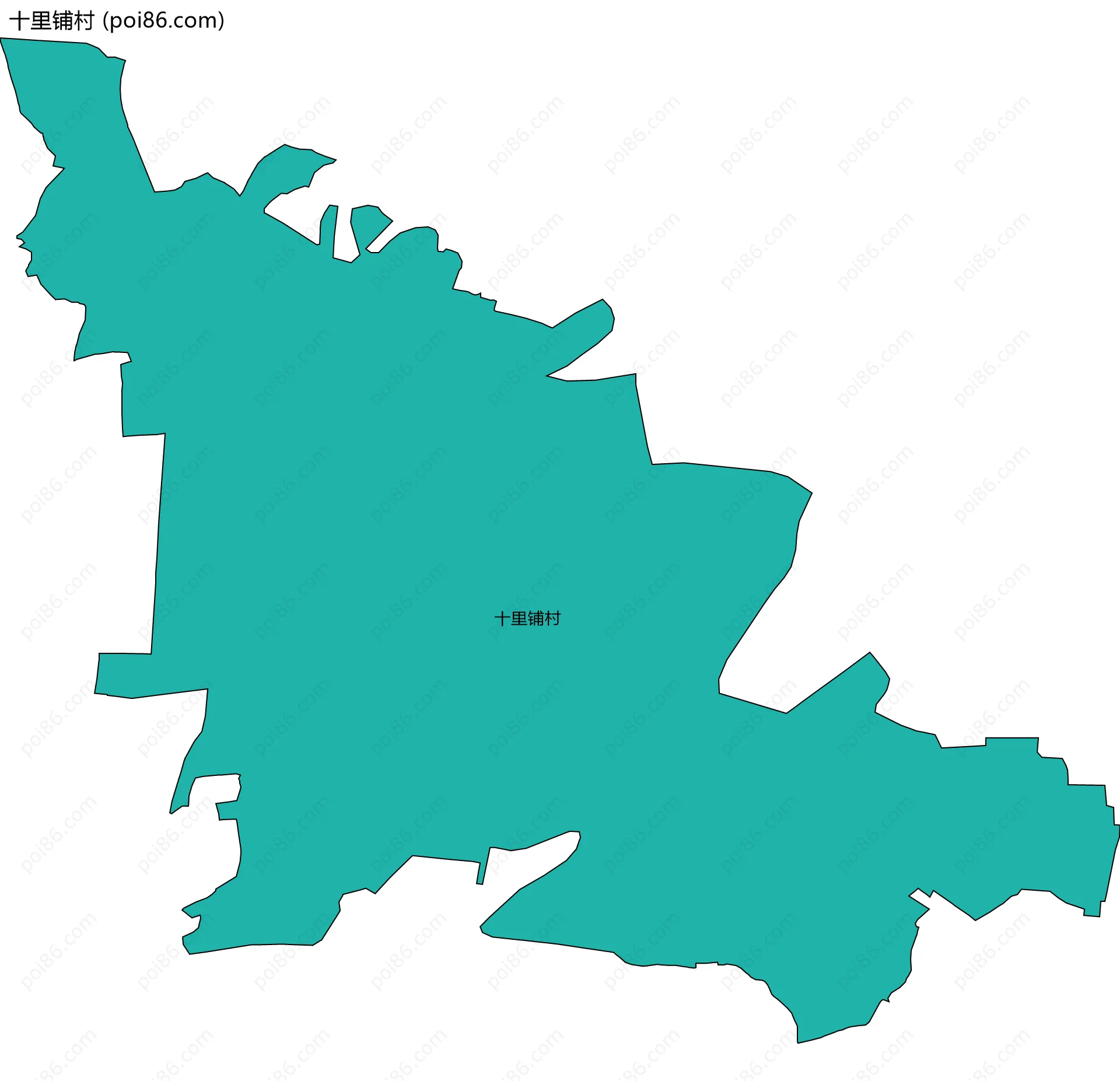 十里铺村边界地图