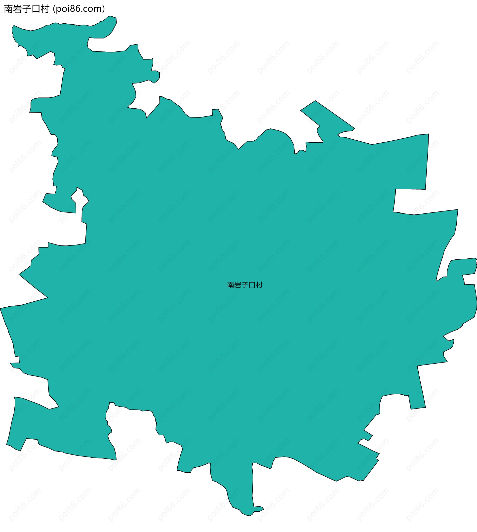 南岩子口村边界地图