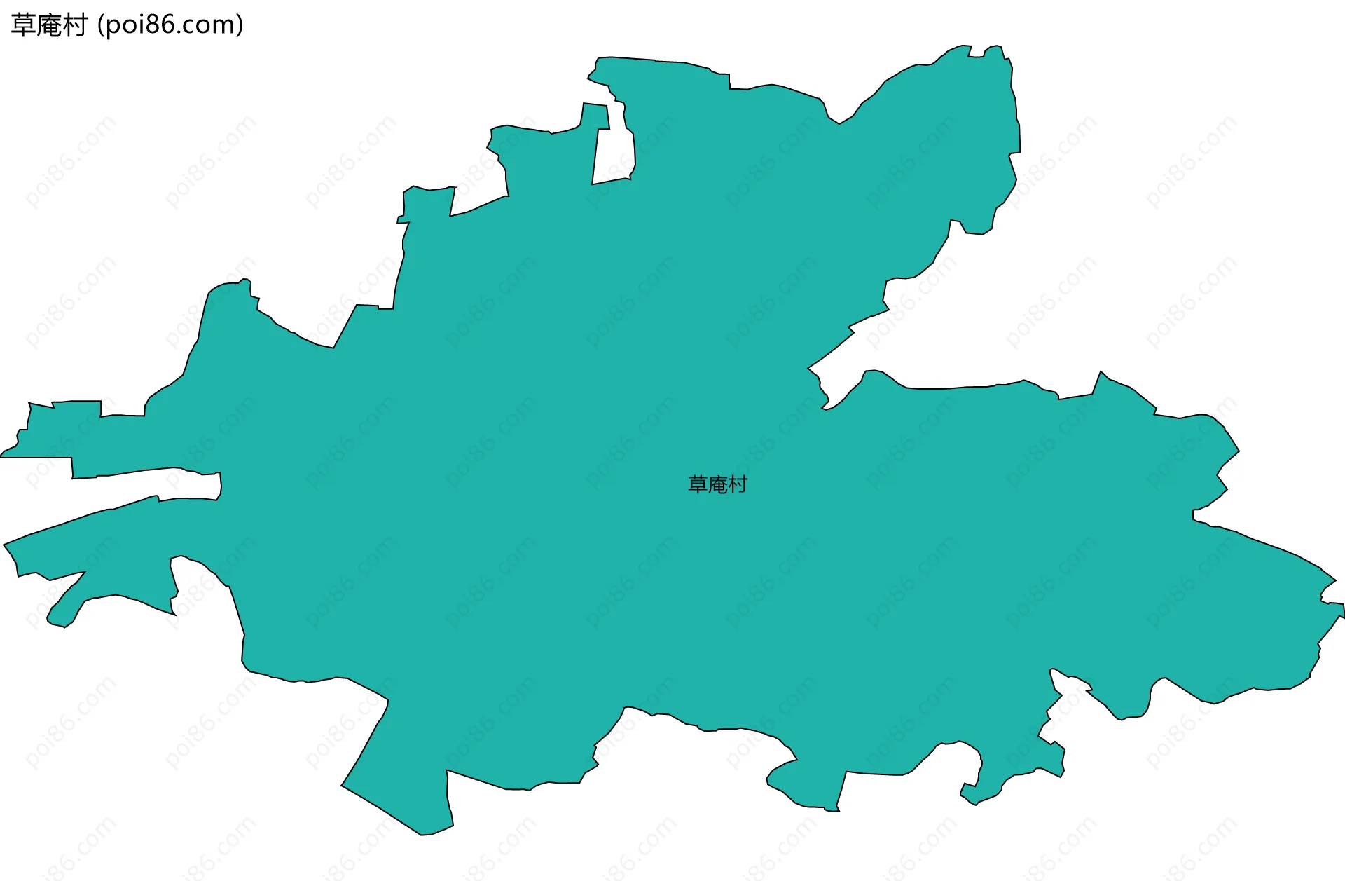 草庵村边界地图