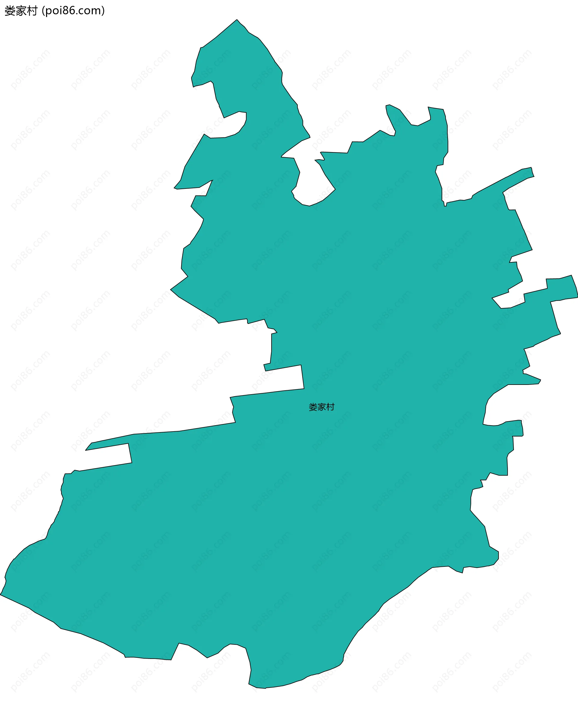 娄家村边界地图