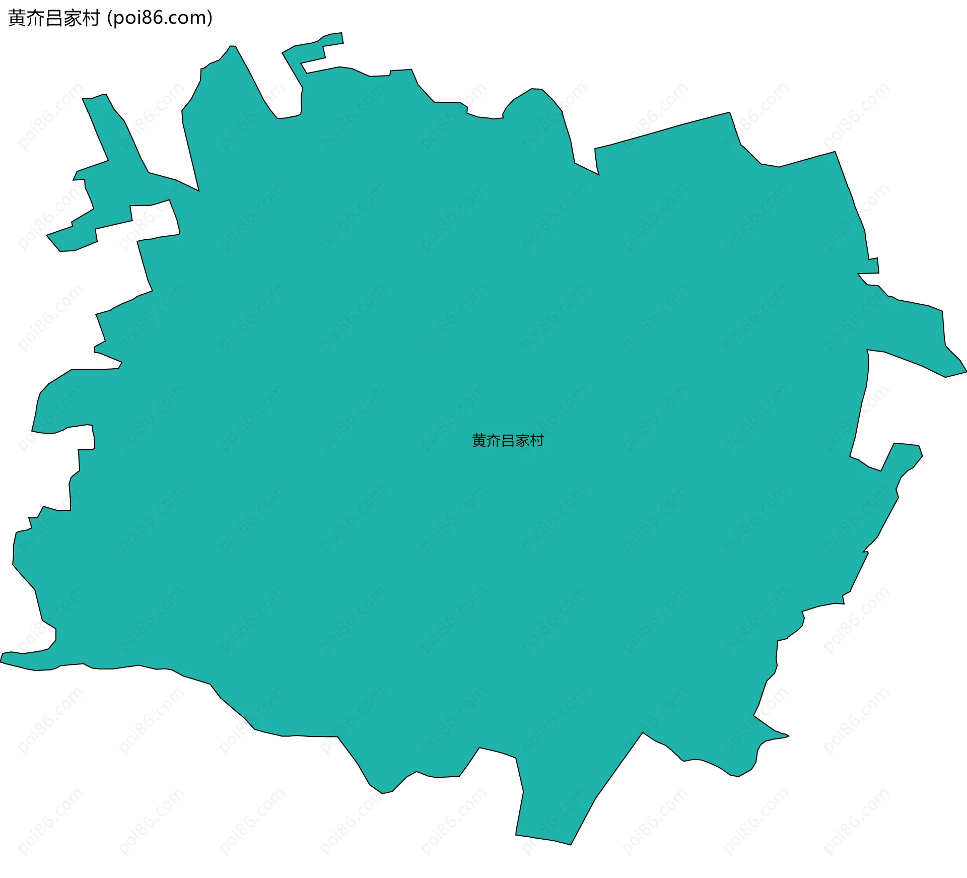 黄夼吕家村边界地图