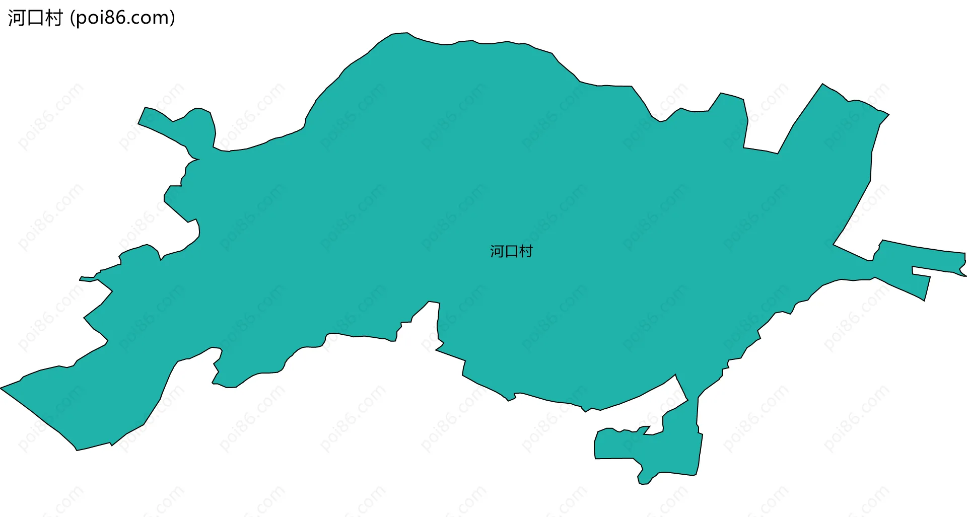 河口村边界地图