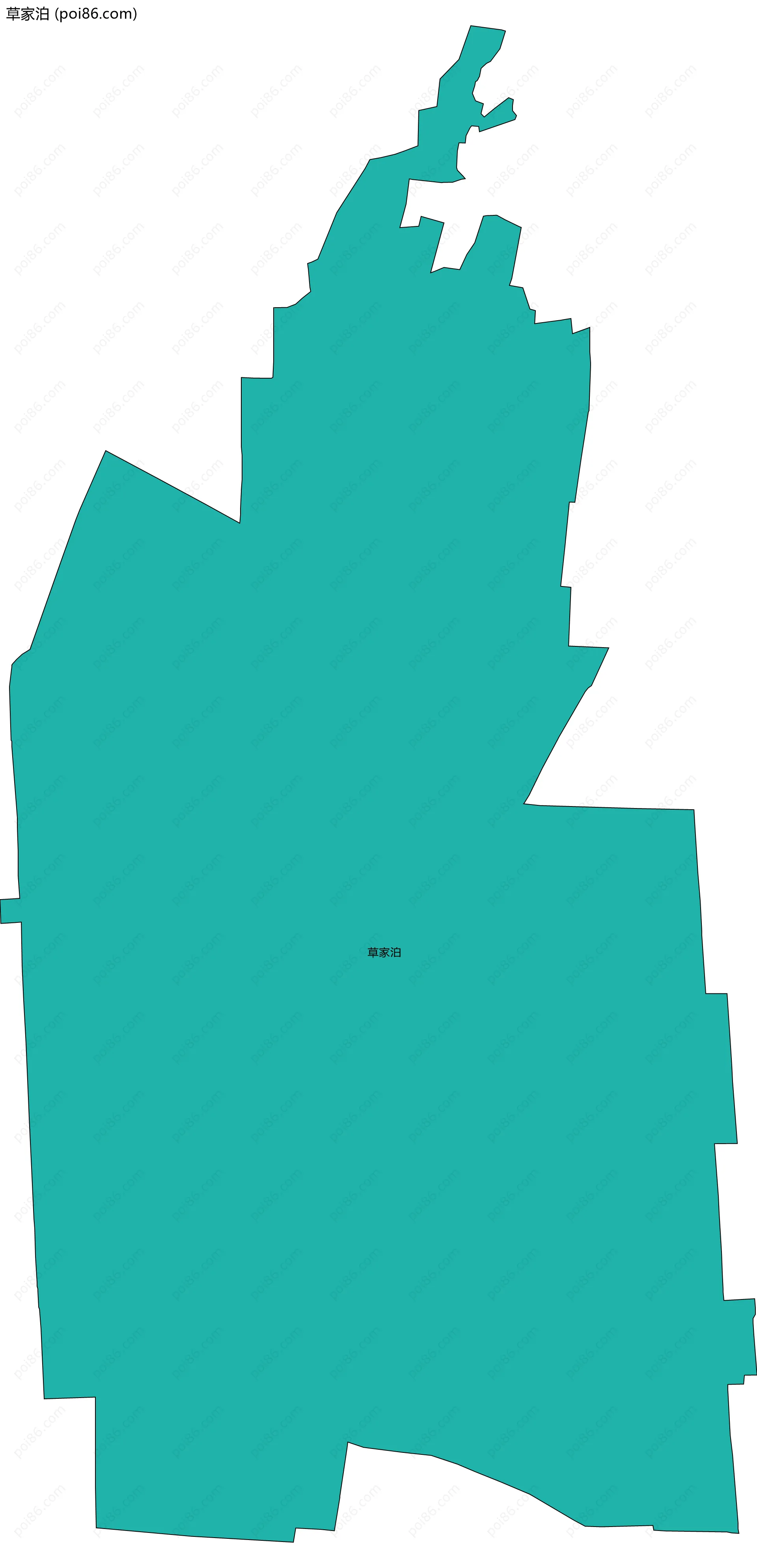 草家泊边界地图