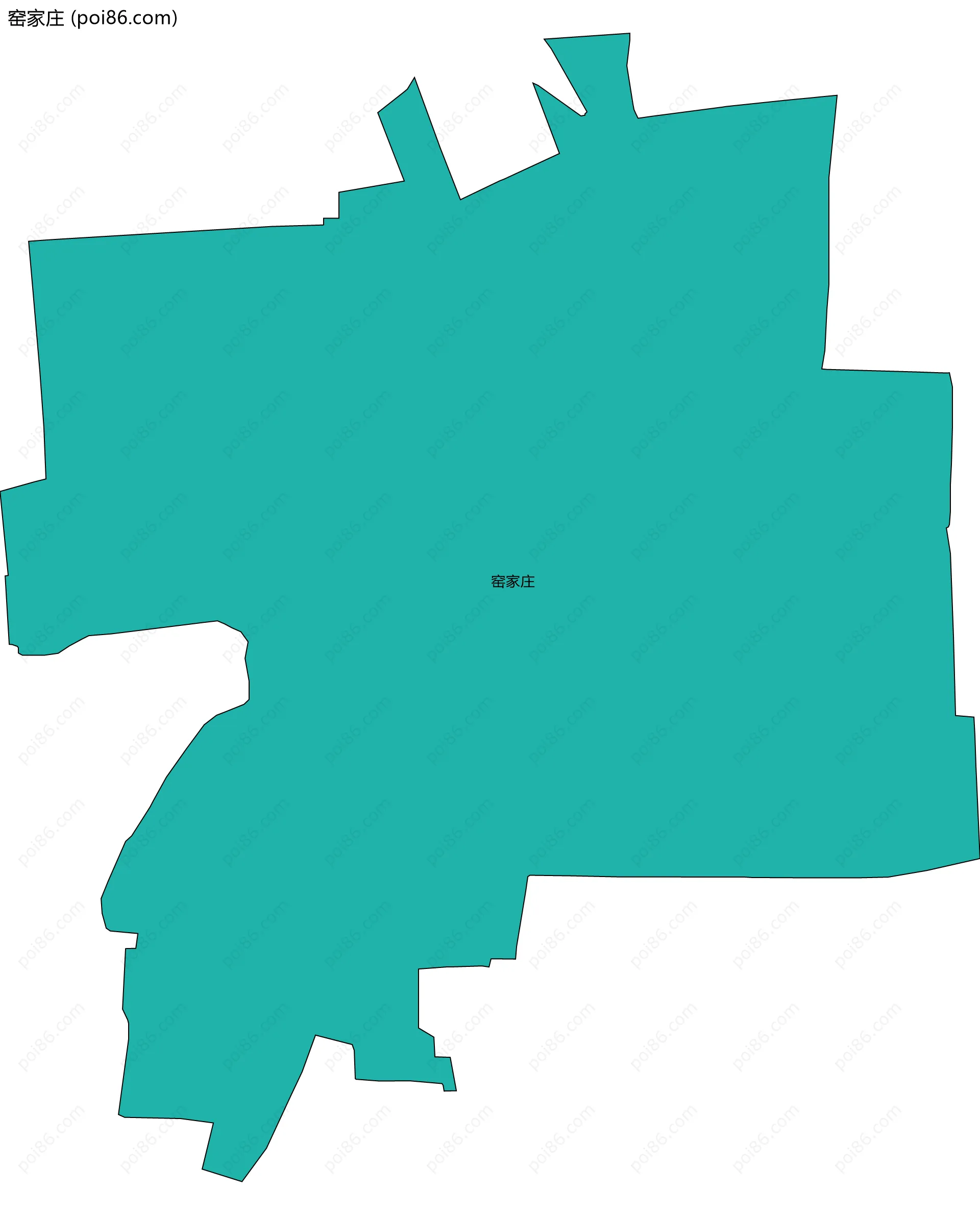 窑家庄边界地图