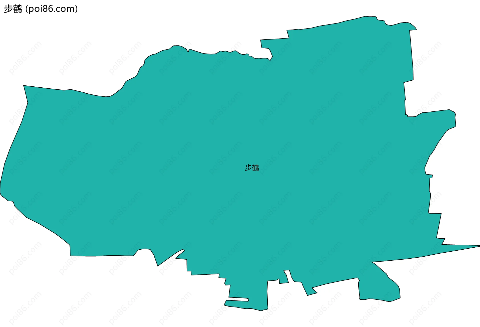 步鹤边界地图