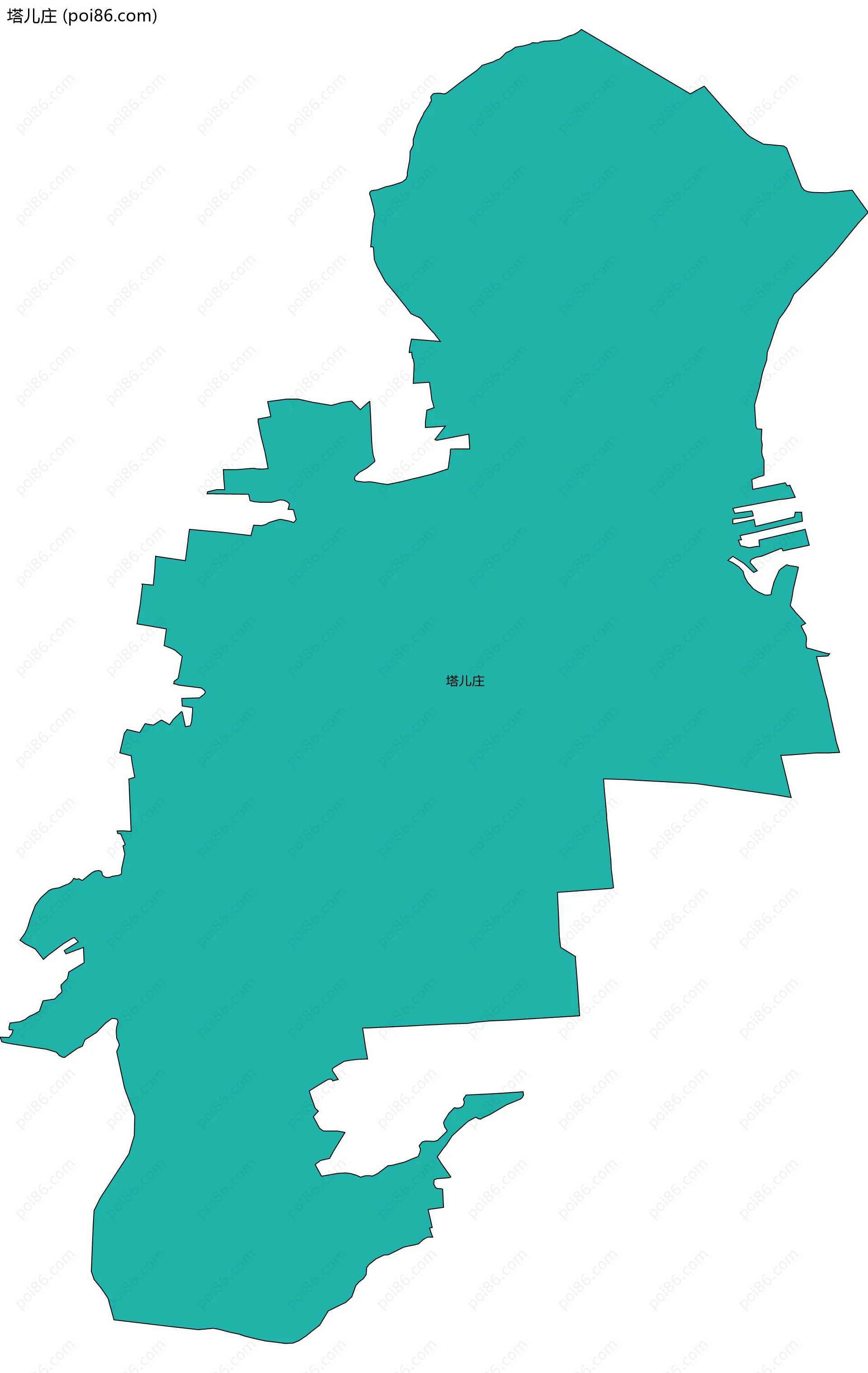 塔儿庄边界地图