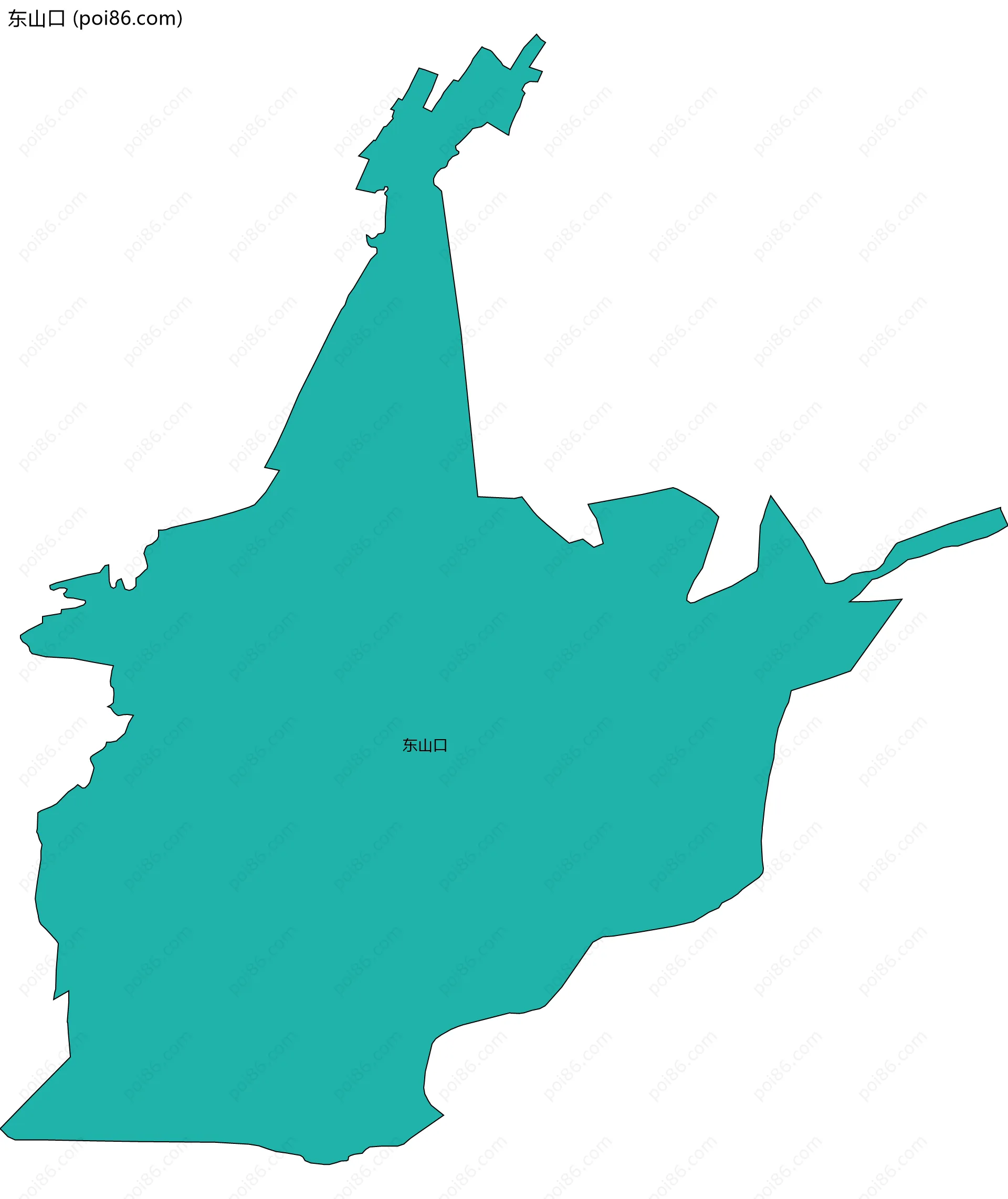 东山口边界地图