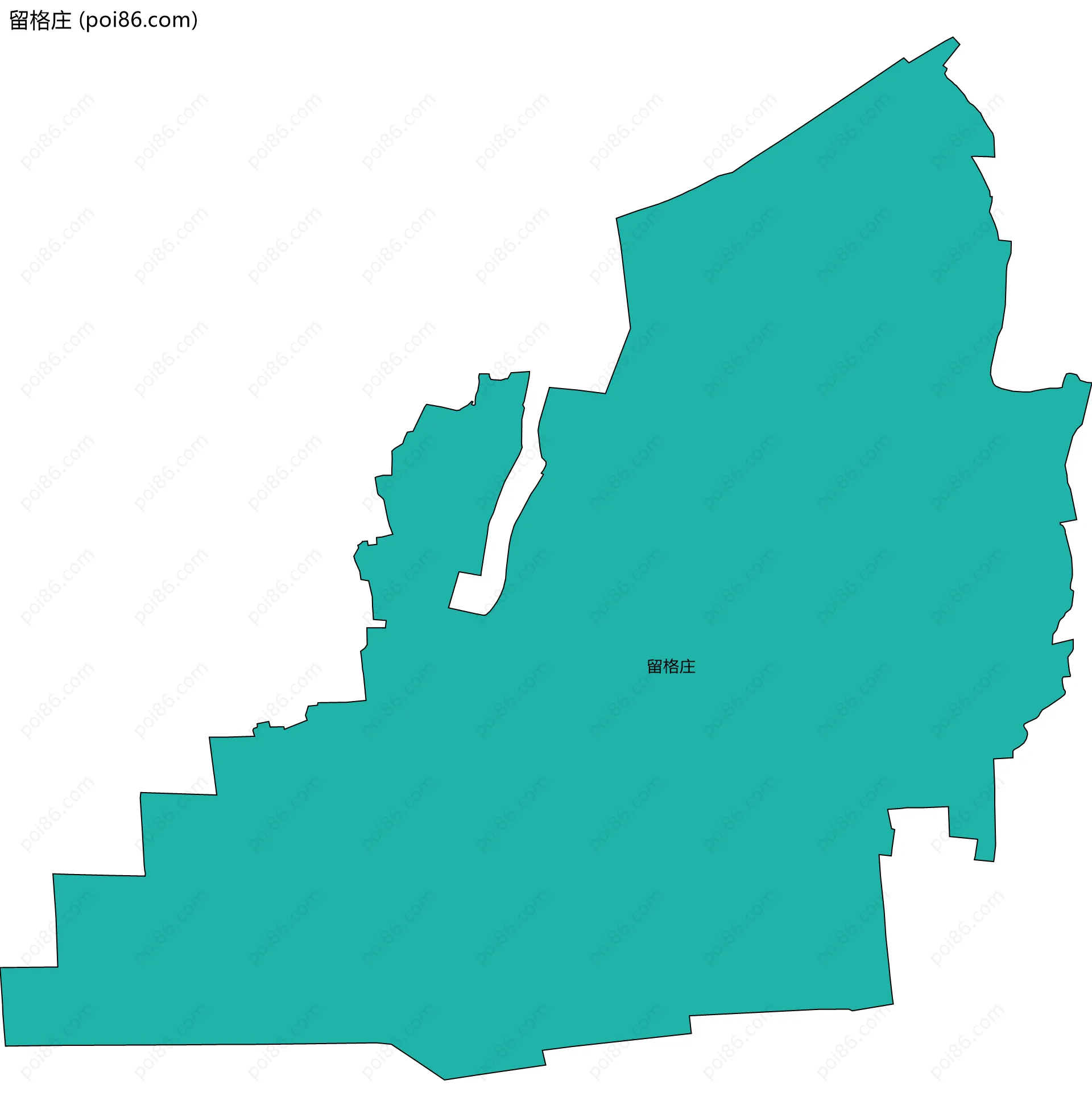 留格庄边界地图