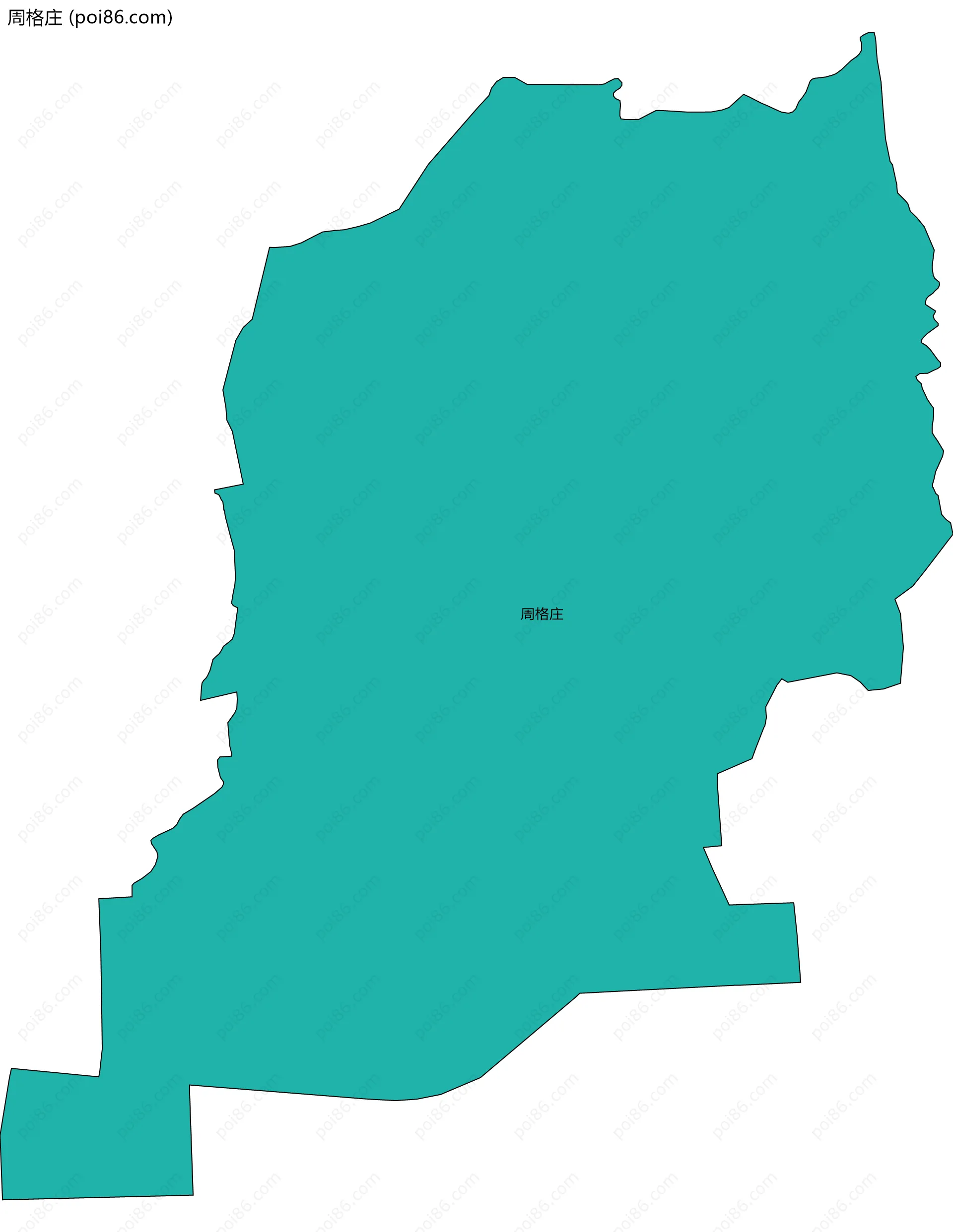 周格庄边界地图