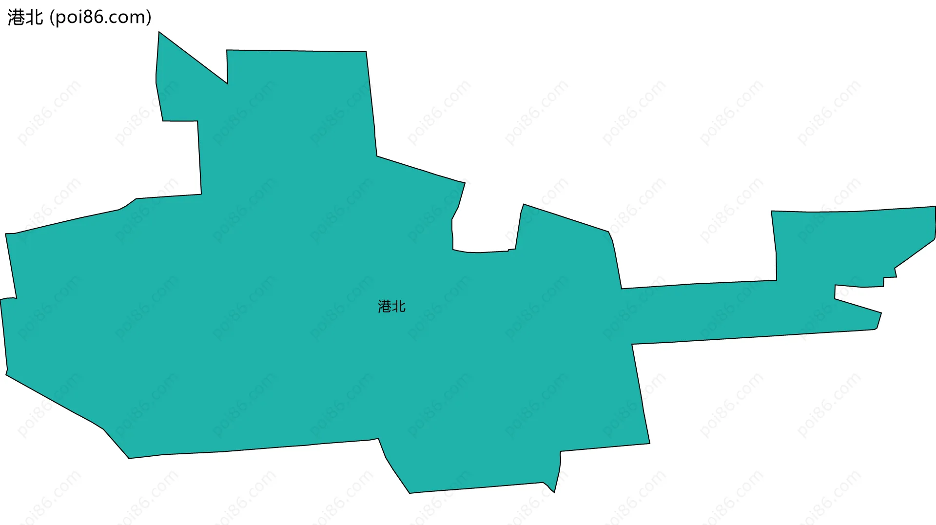 港北边界地图