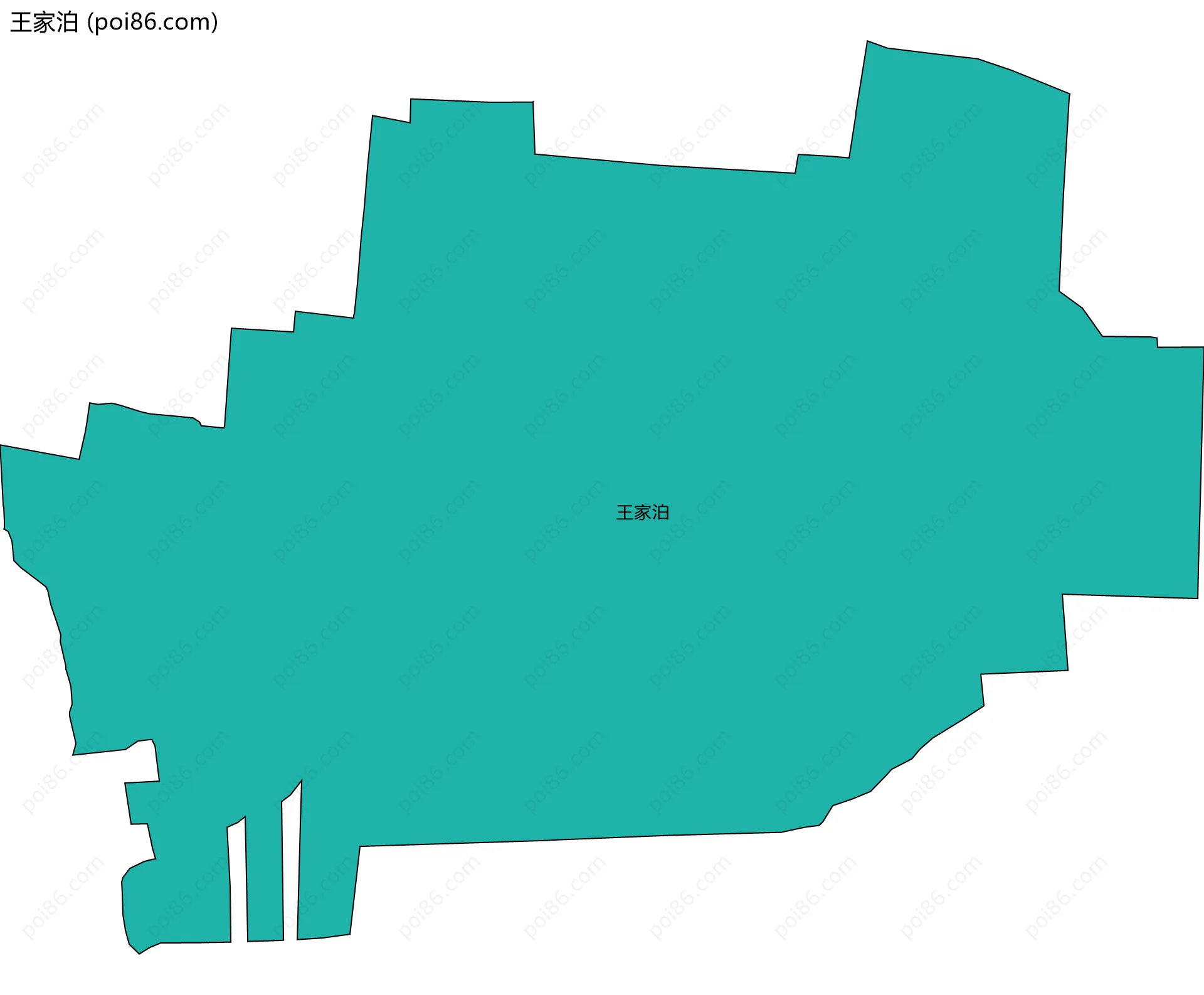 王家泊边界地图