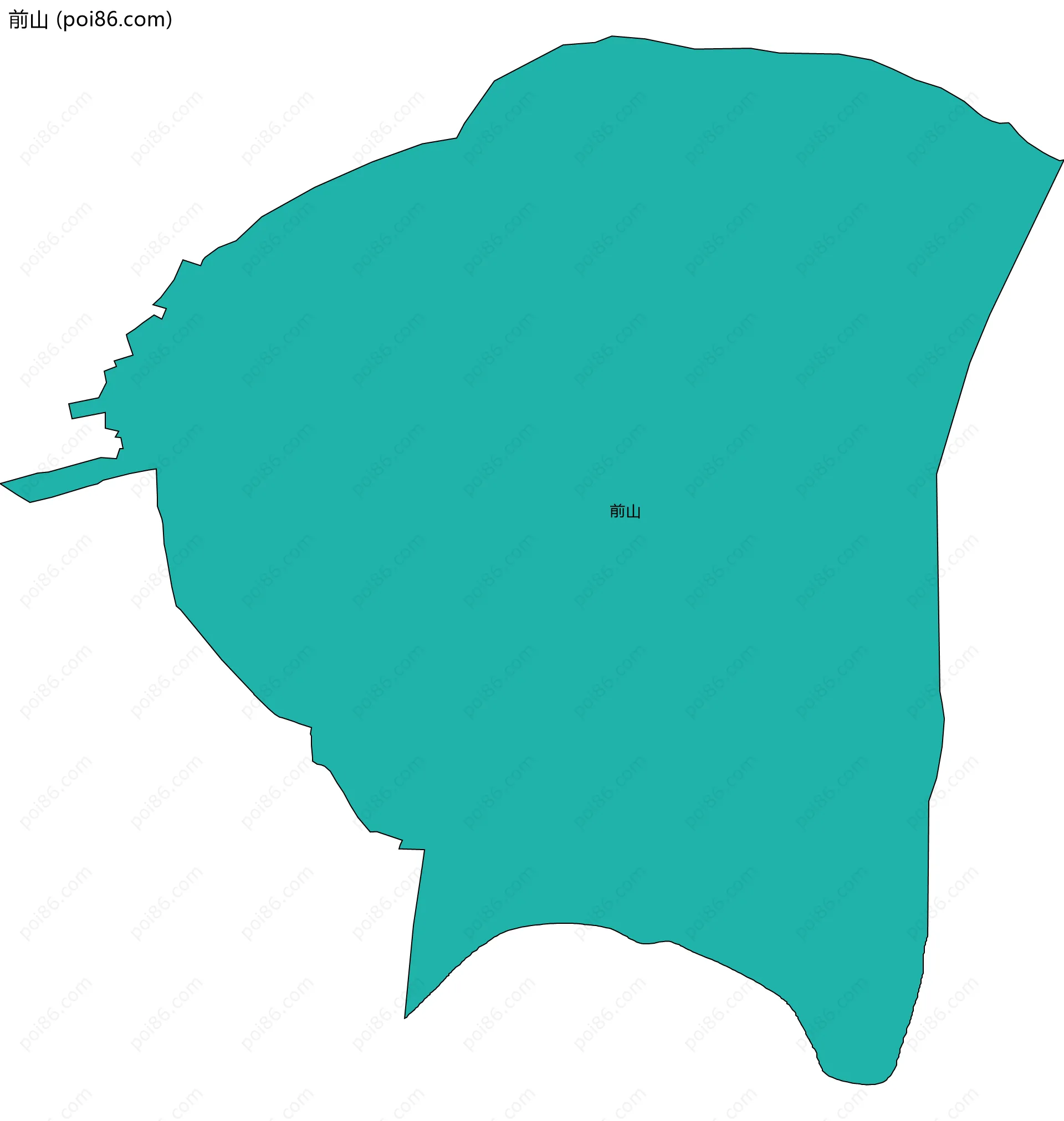 前山边界地图