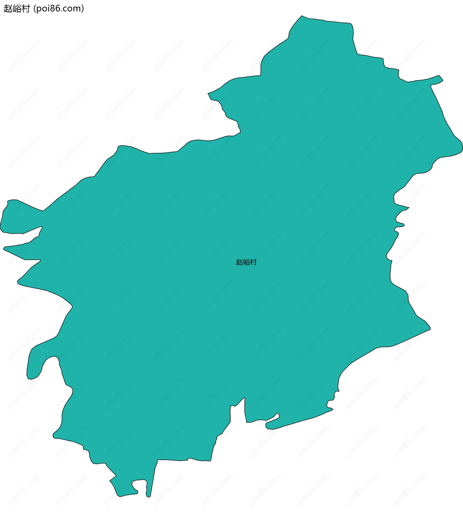 赵峪村边界地图