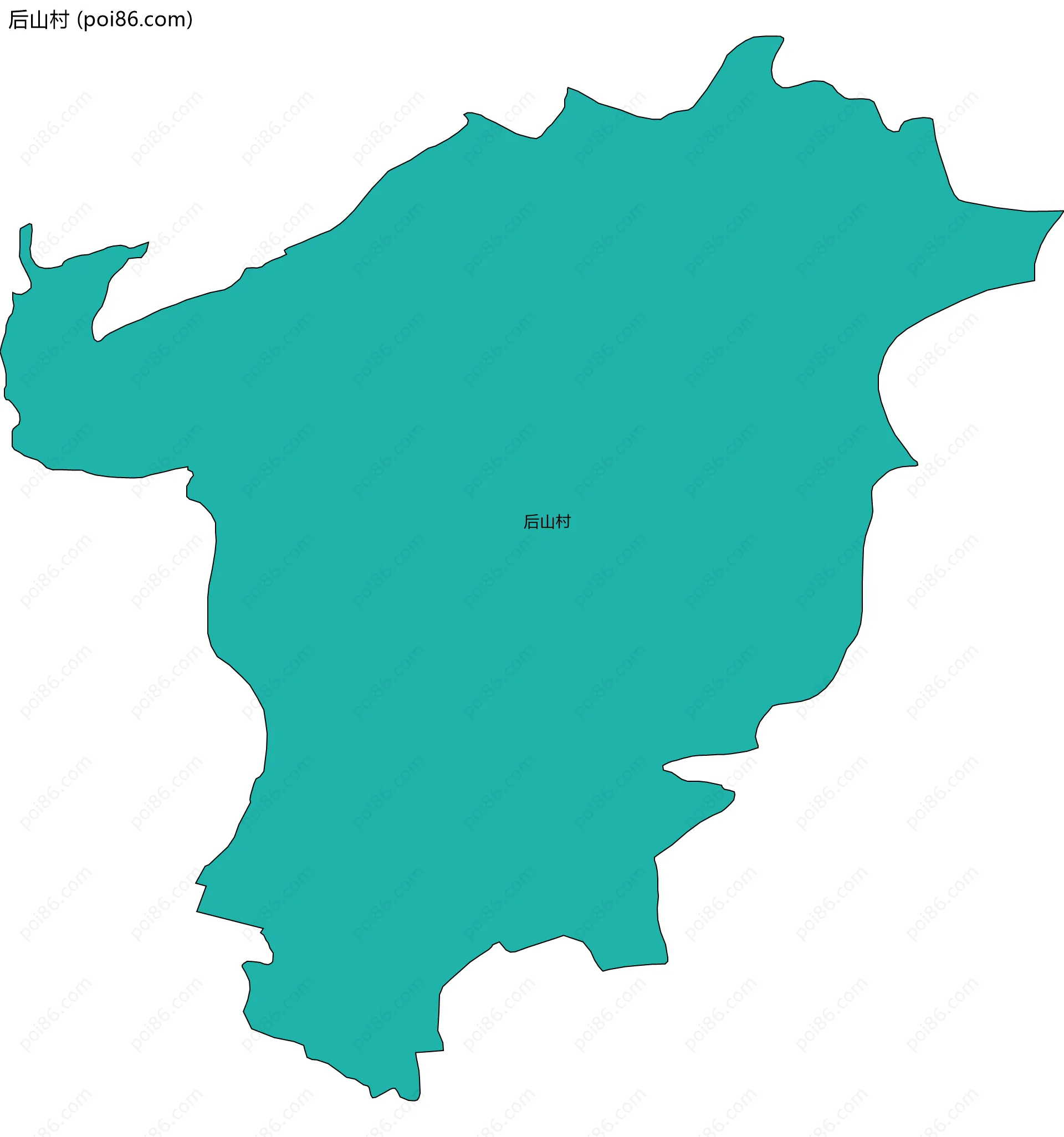 后山村边界地图