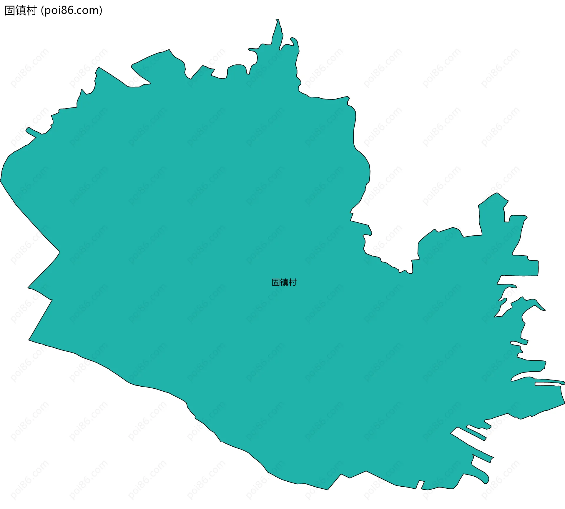 固镇村边界地图