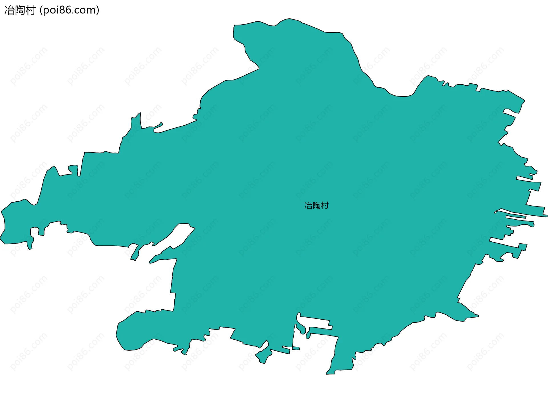 冶陶村边界地图