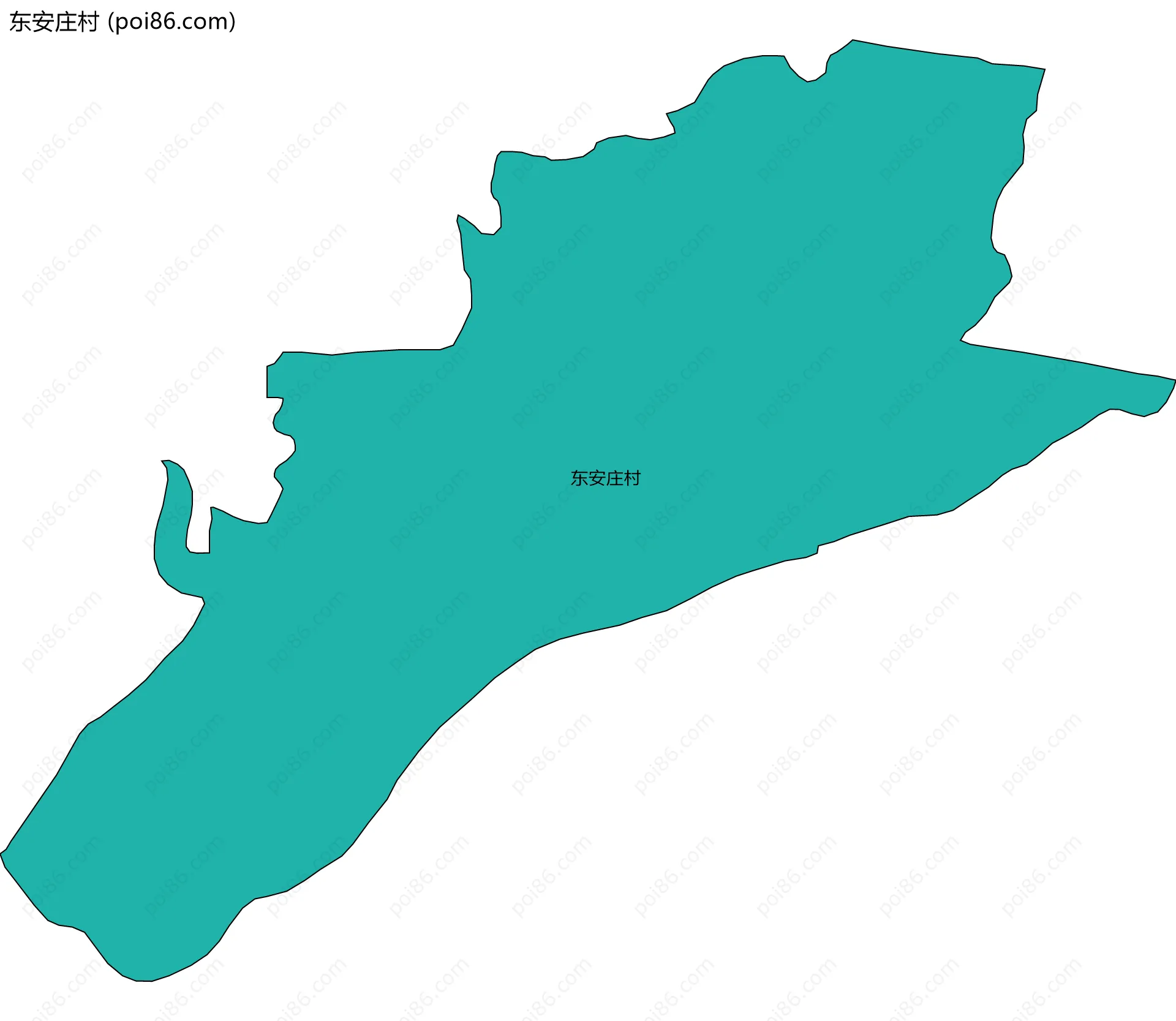 东安庄村边界地图