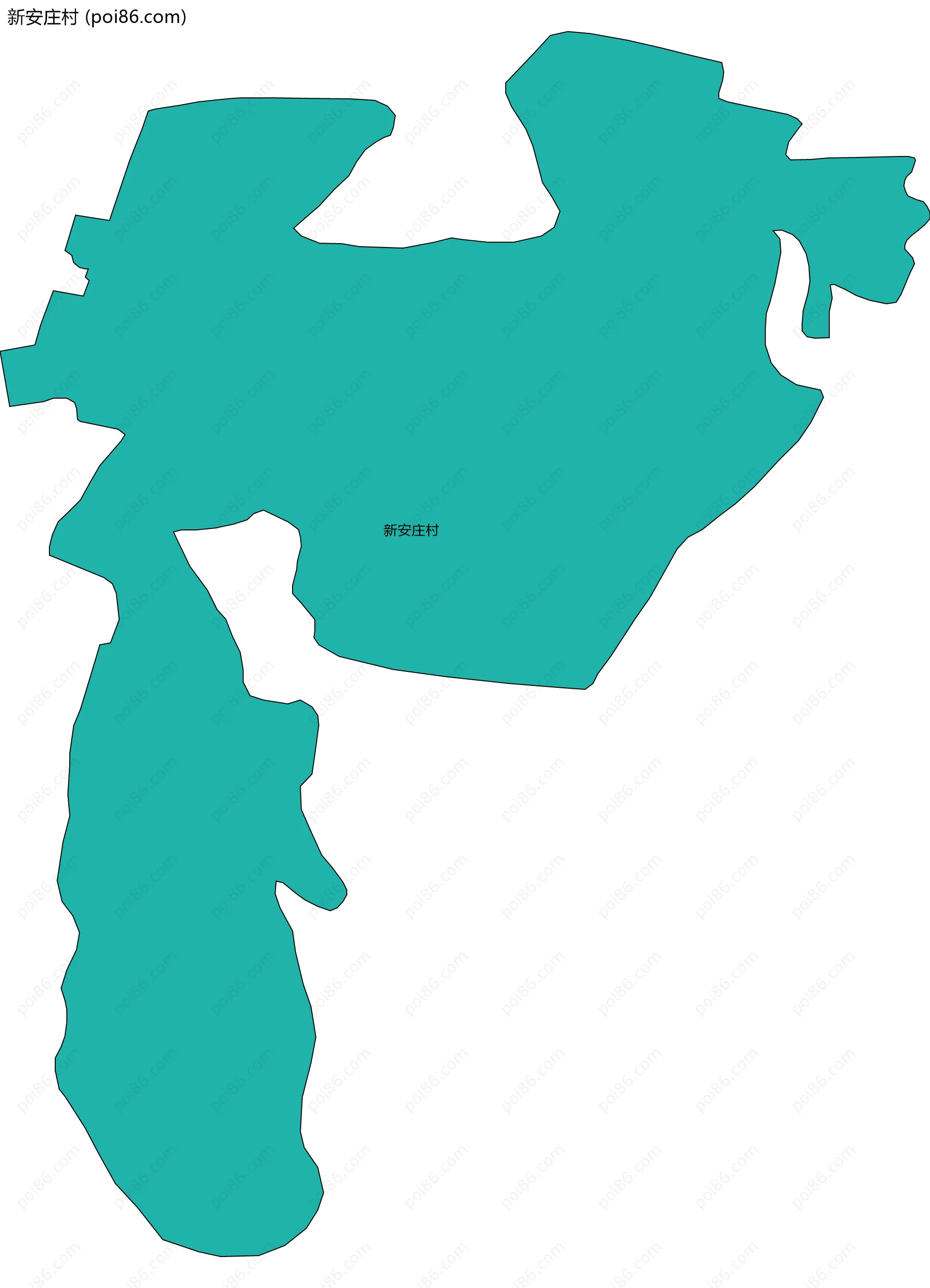 新安庄村边界地图