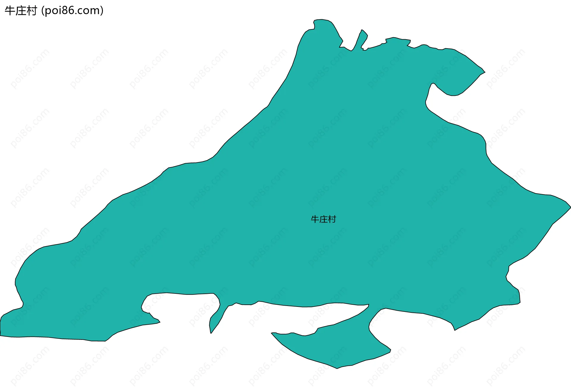 牛庄村边界地图