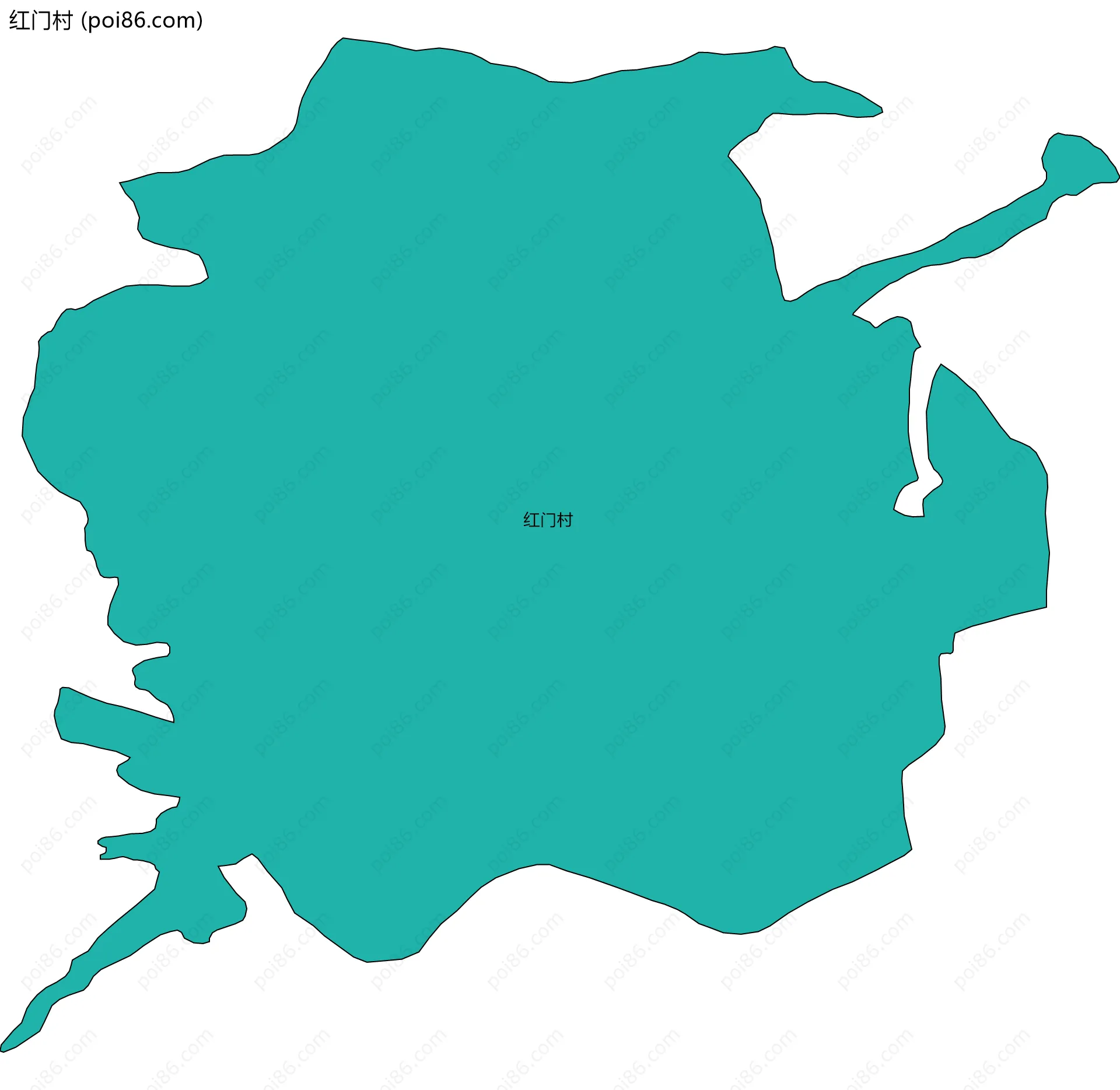 红门村边界地图