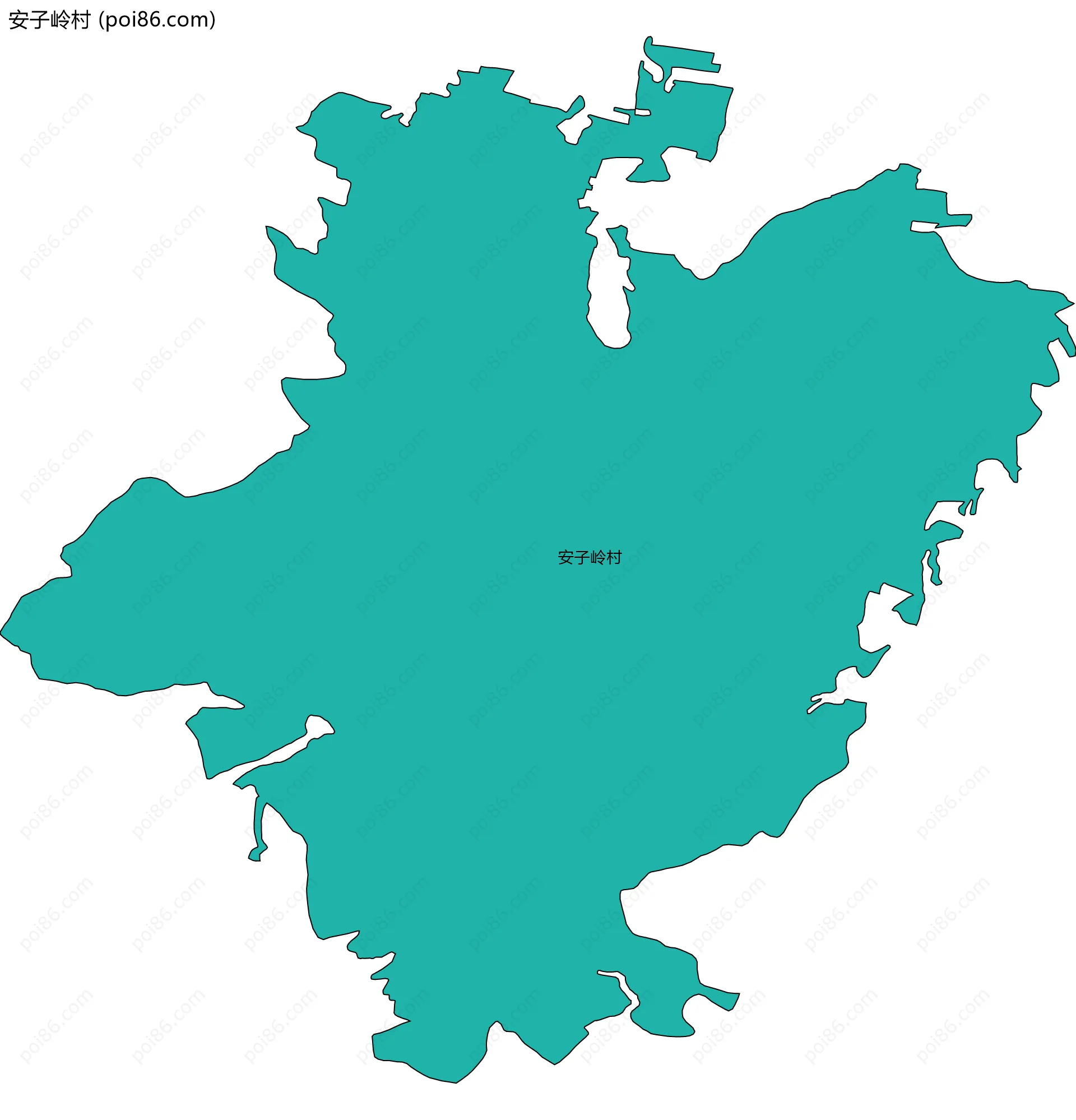安子岭村边界地图