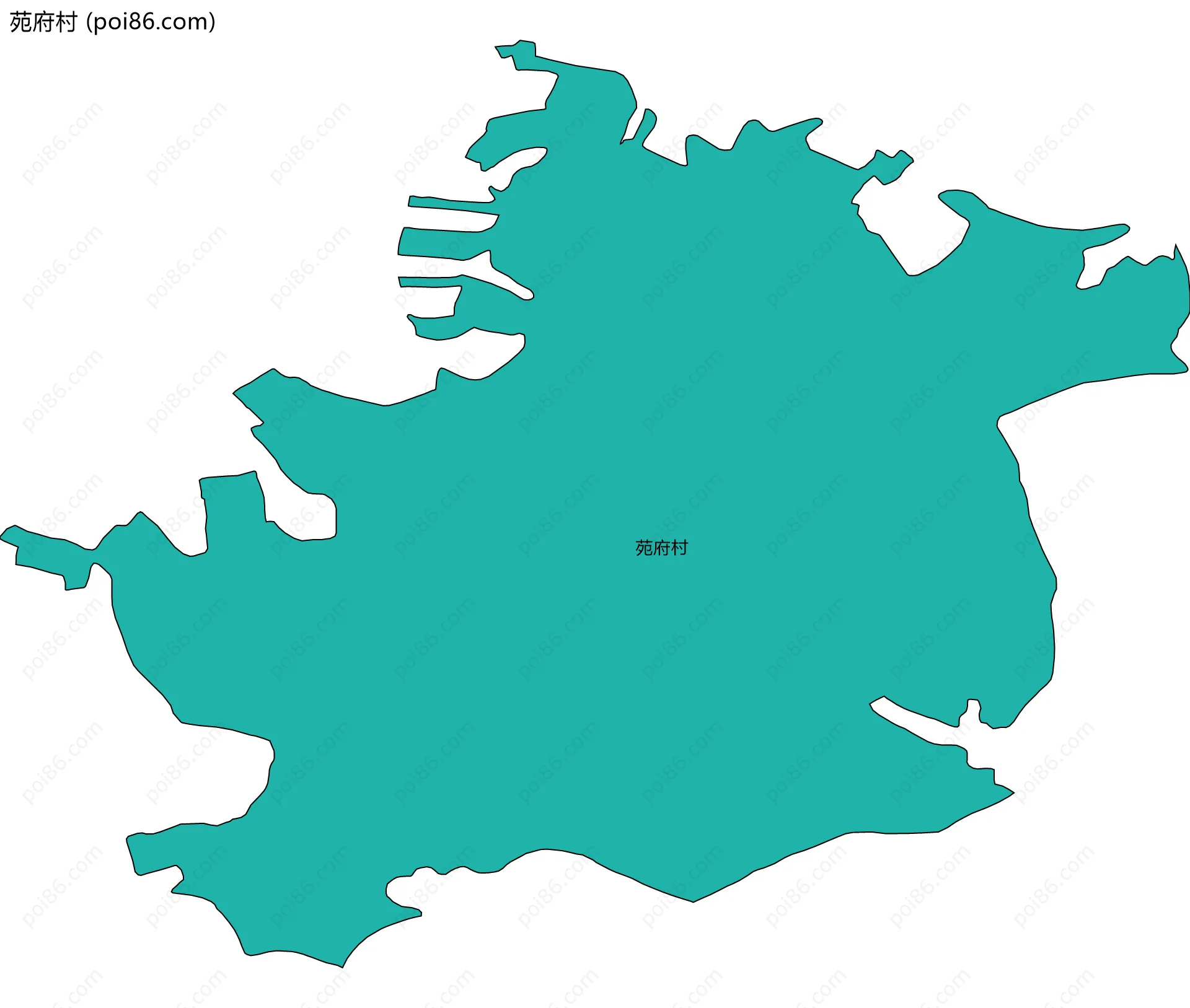 苑府村边界地图