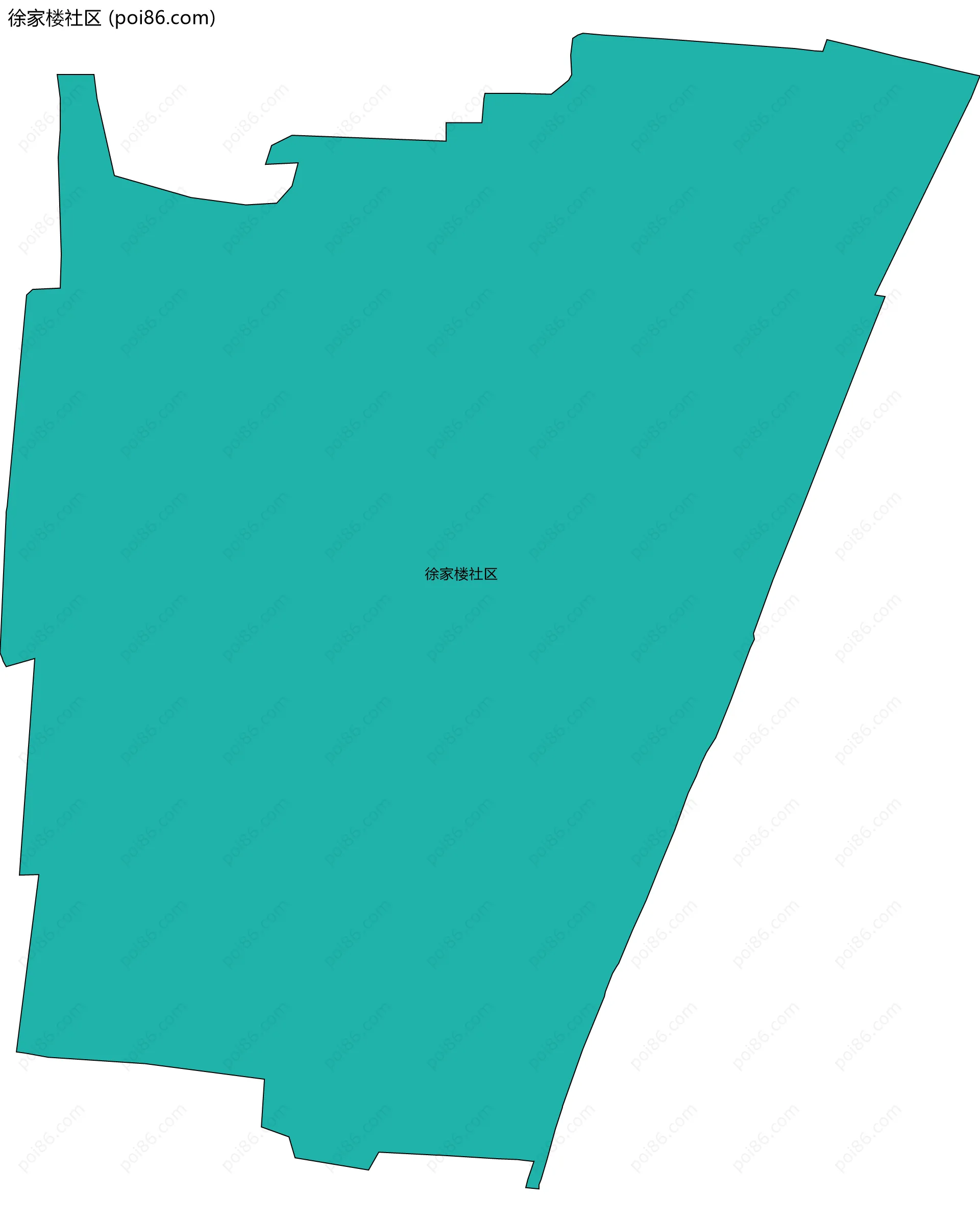 徐家楼社区边界地图