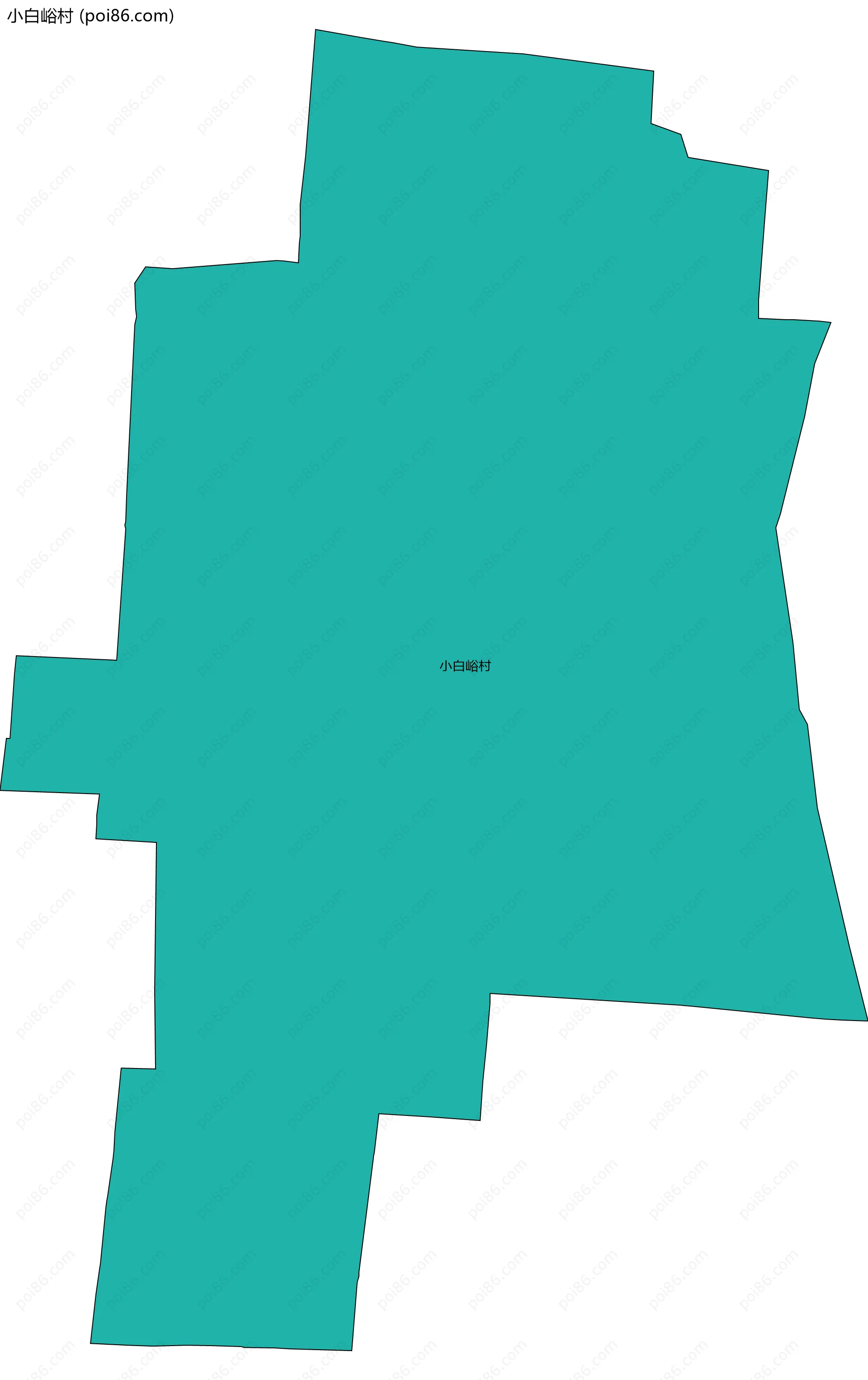 小白峪村边界地图